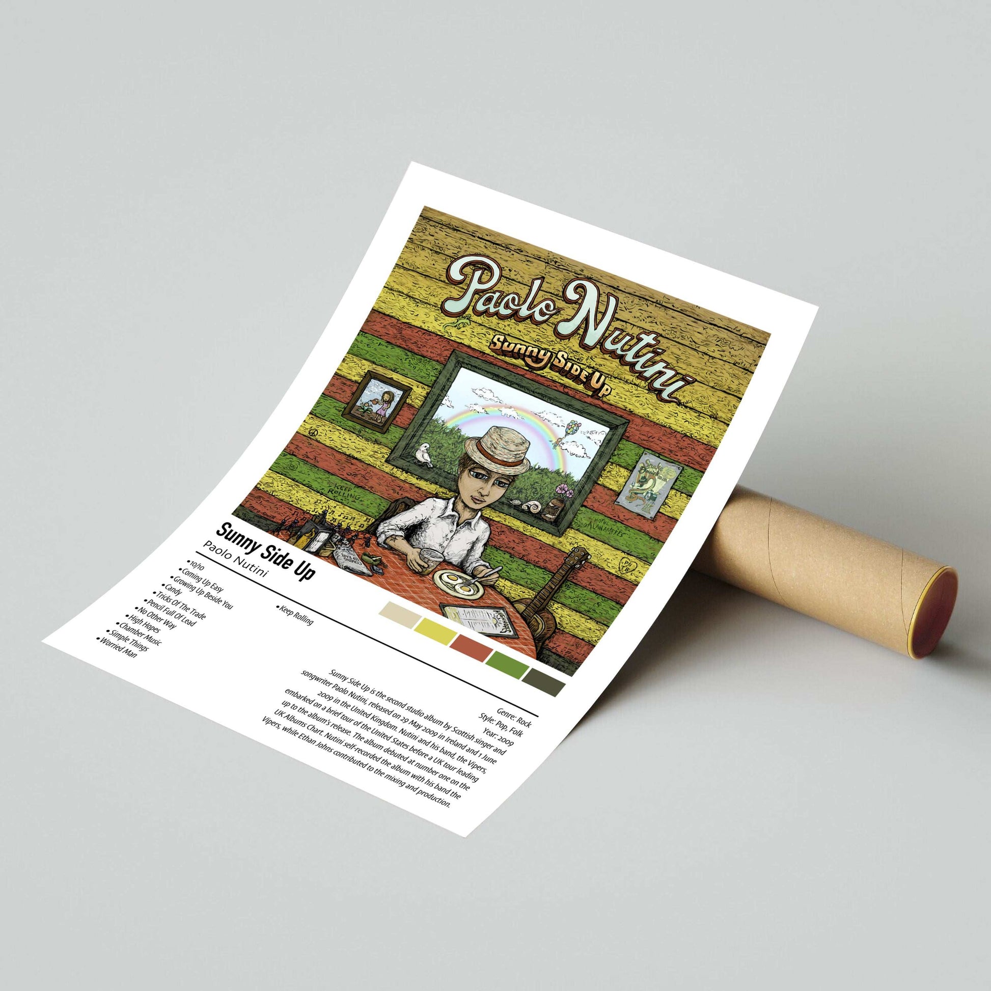 Paolo Nutini | Sunny Side Up | Custom Album Cover Poster Print