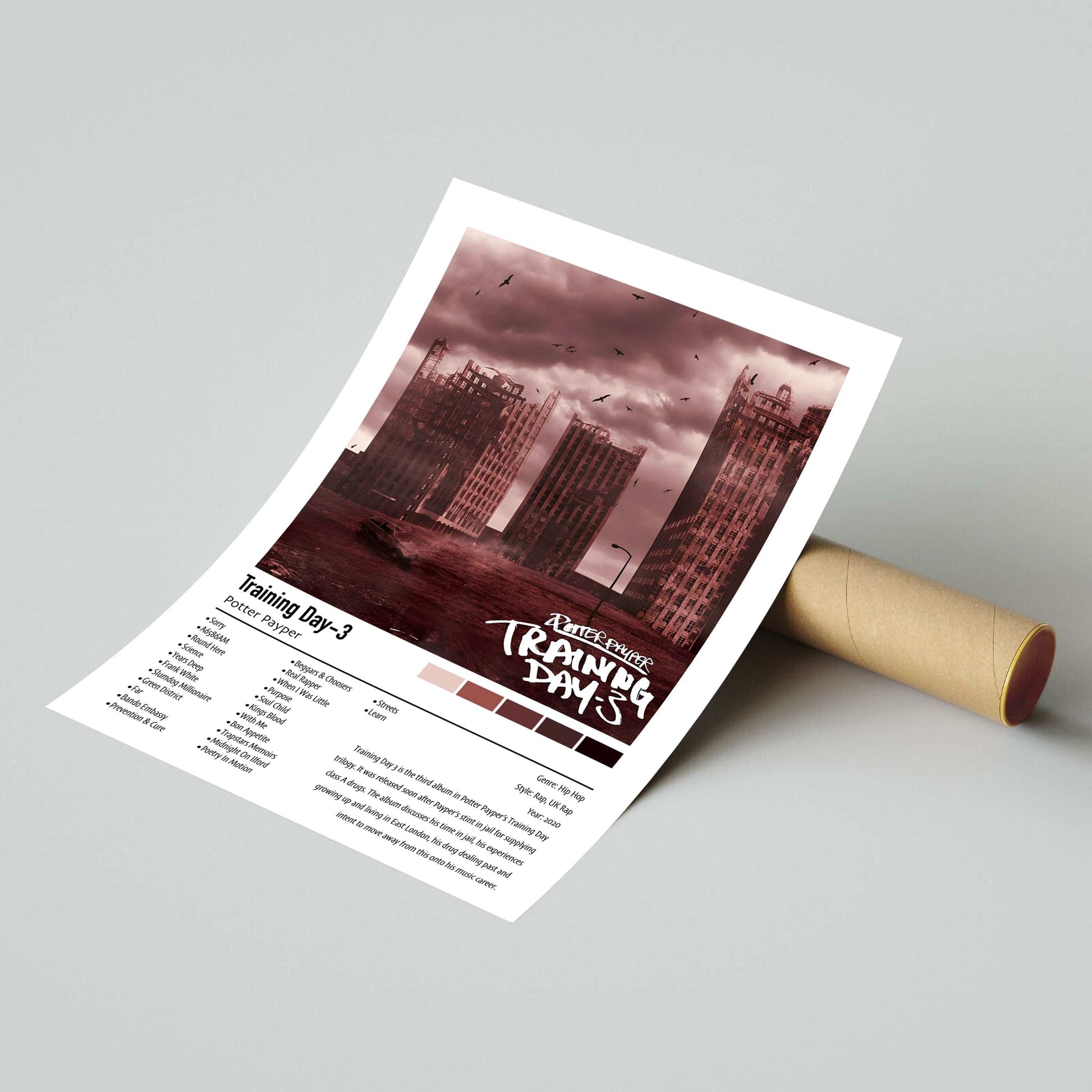 Potter Payper | Training Day-3 | Custom Album Cover Poster Print