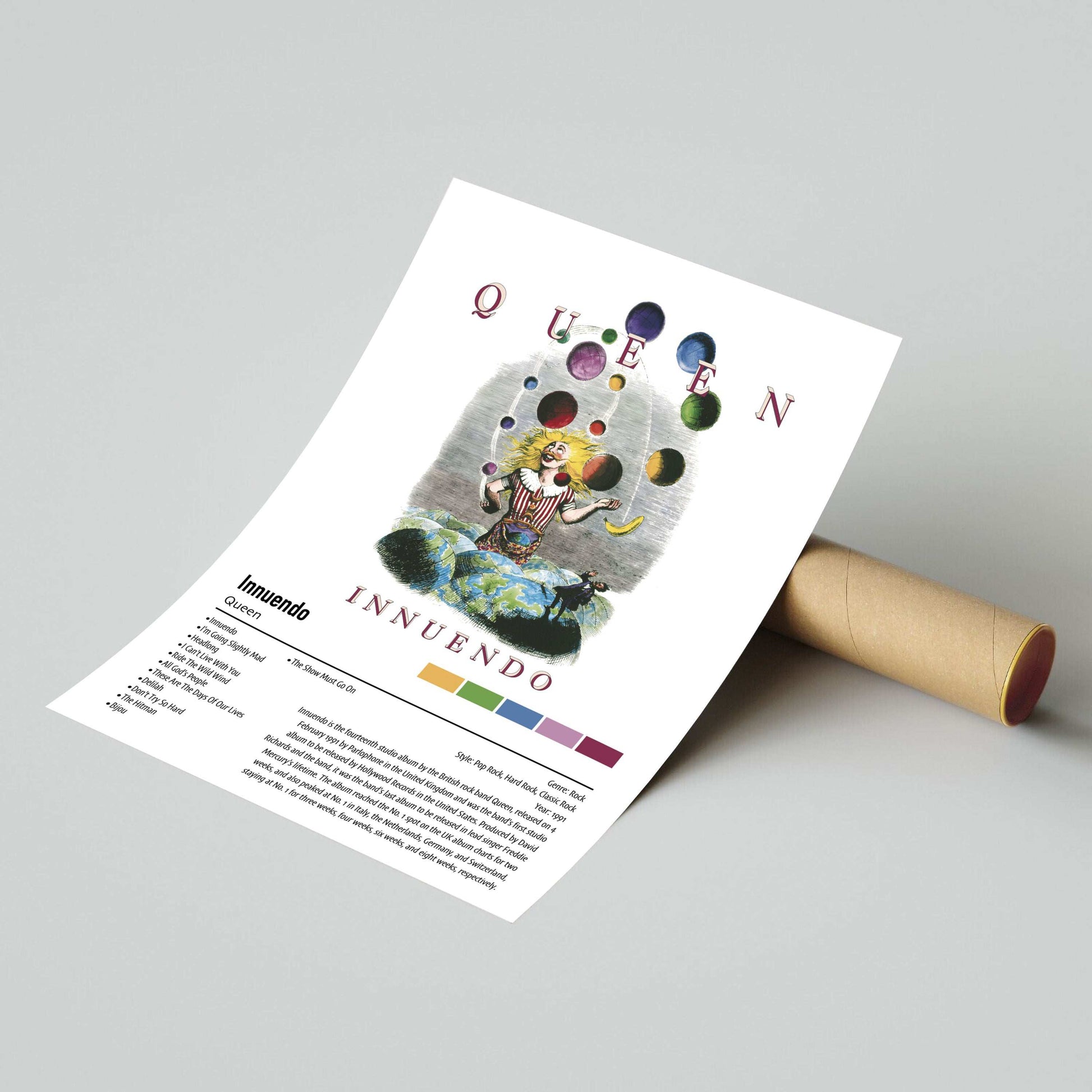 Queen |  Innuendo | Custom Album Cover Poster Print