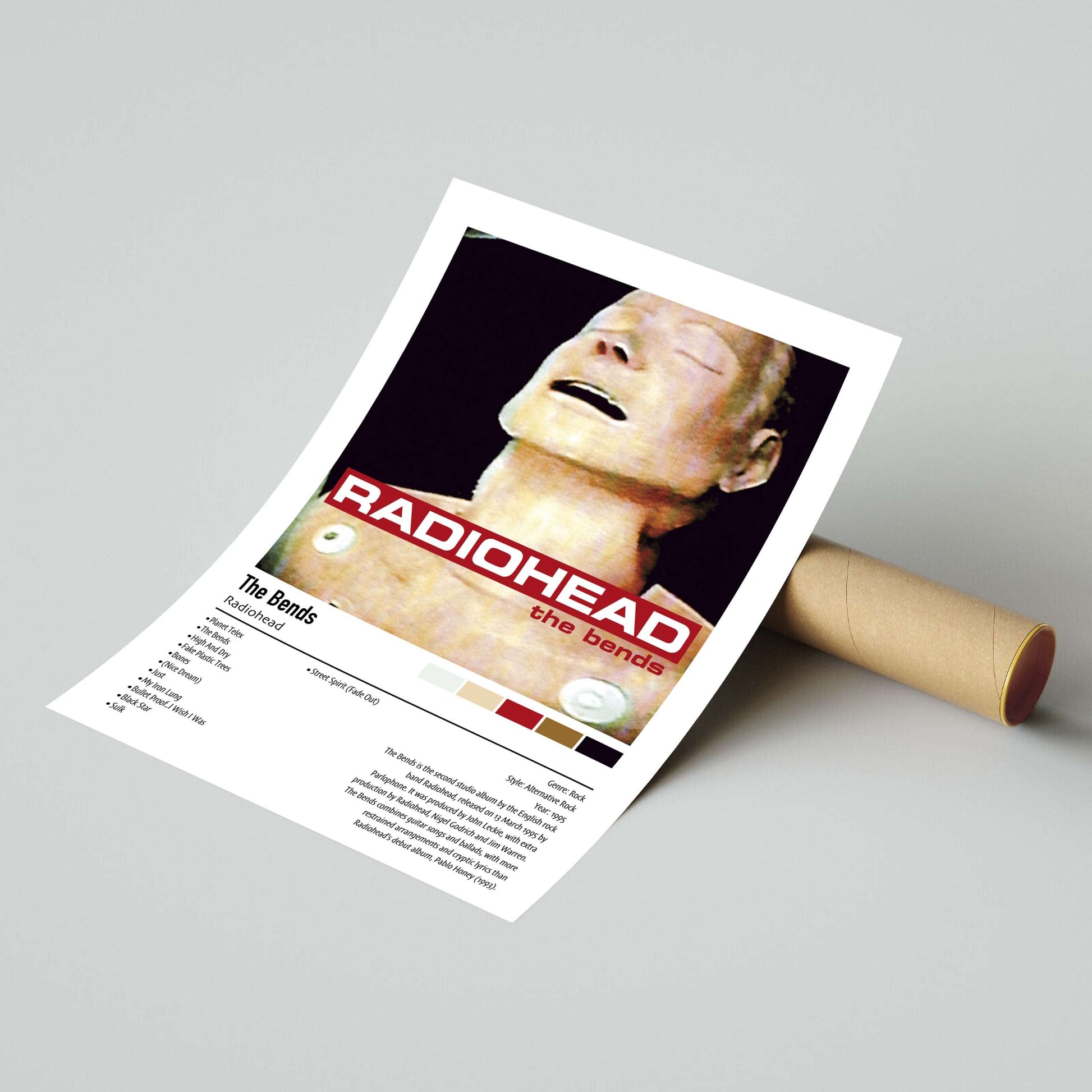 Radiohead | The Bends | Custom Album Cover Poster Print