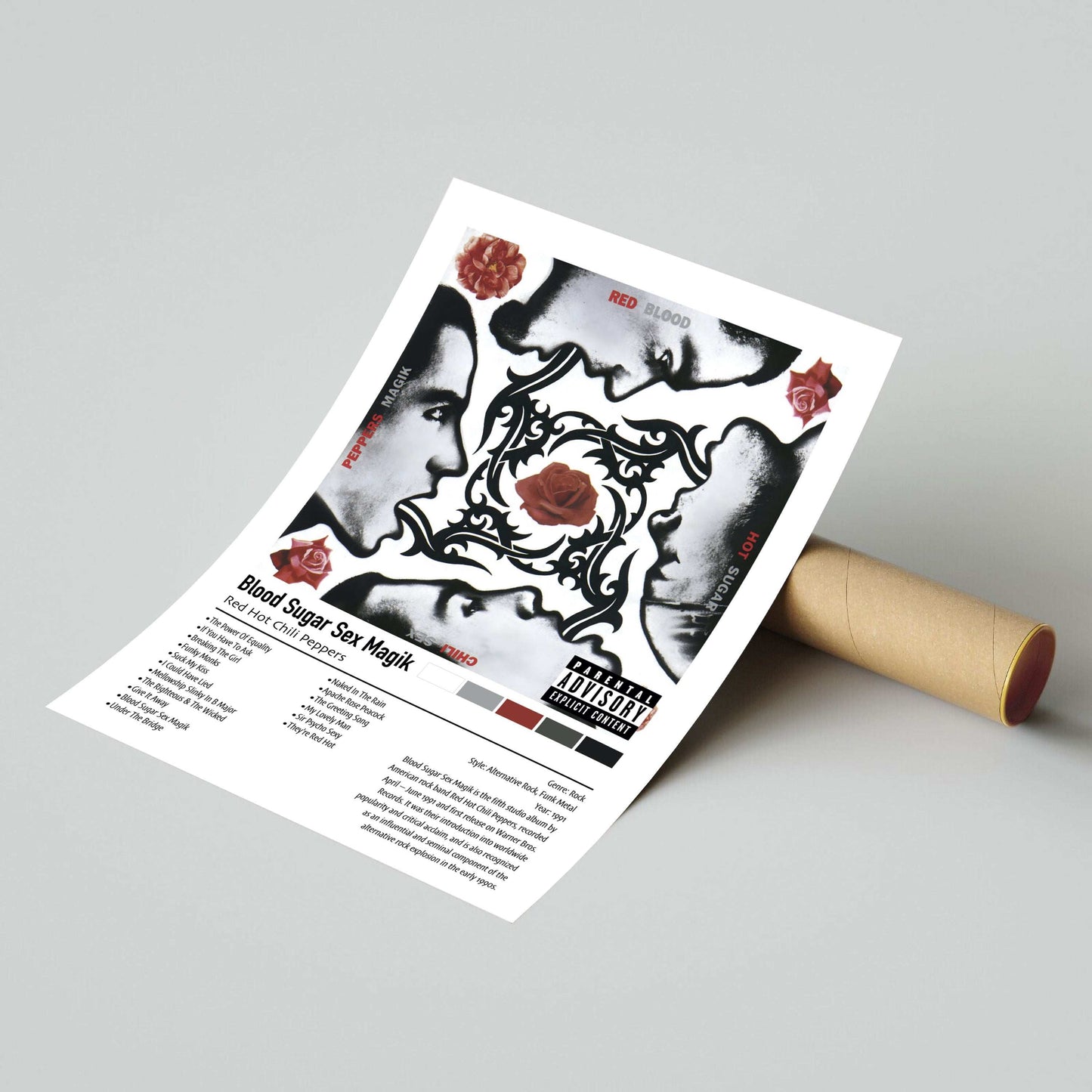 Red Hot Chill Peppers | Blood Sugar Sex Magik | Custom Album Cover Poster Print