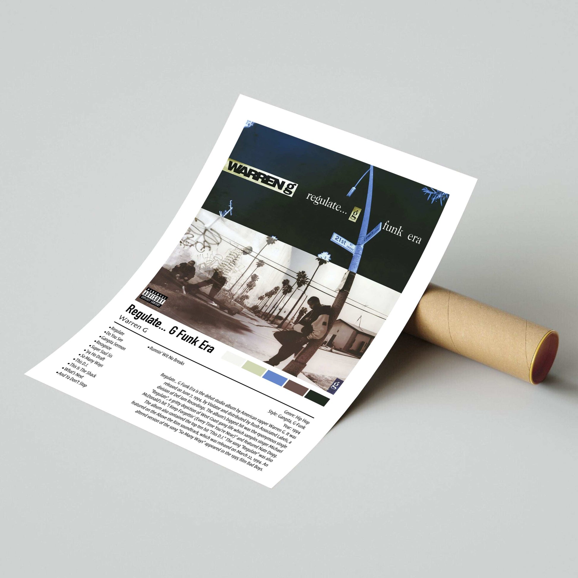 Warren G | Regulate... G Funk Era | Custom Album Cover Poster Print