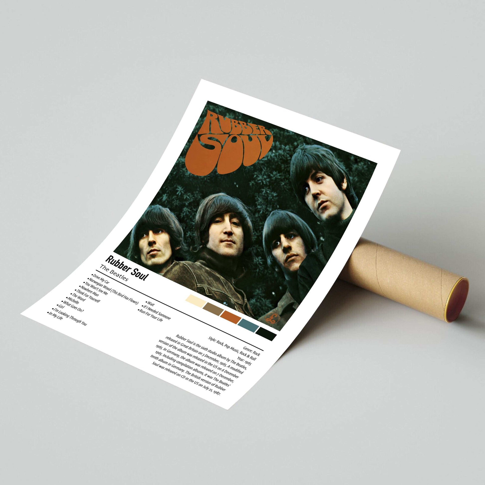 The Beatles | Rubber Soul | Custom Album Cover Poster Print