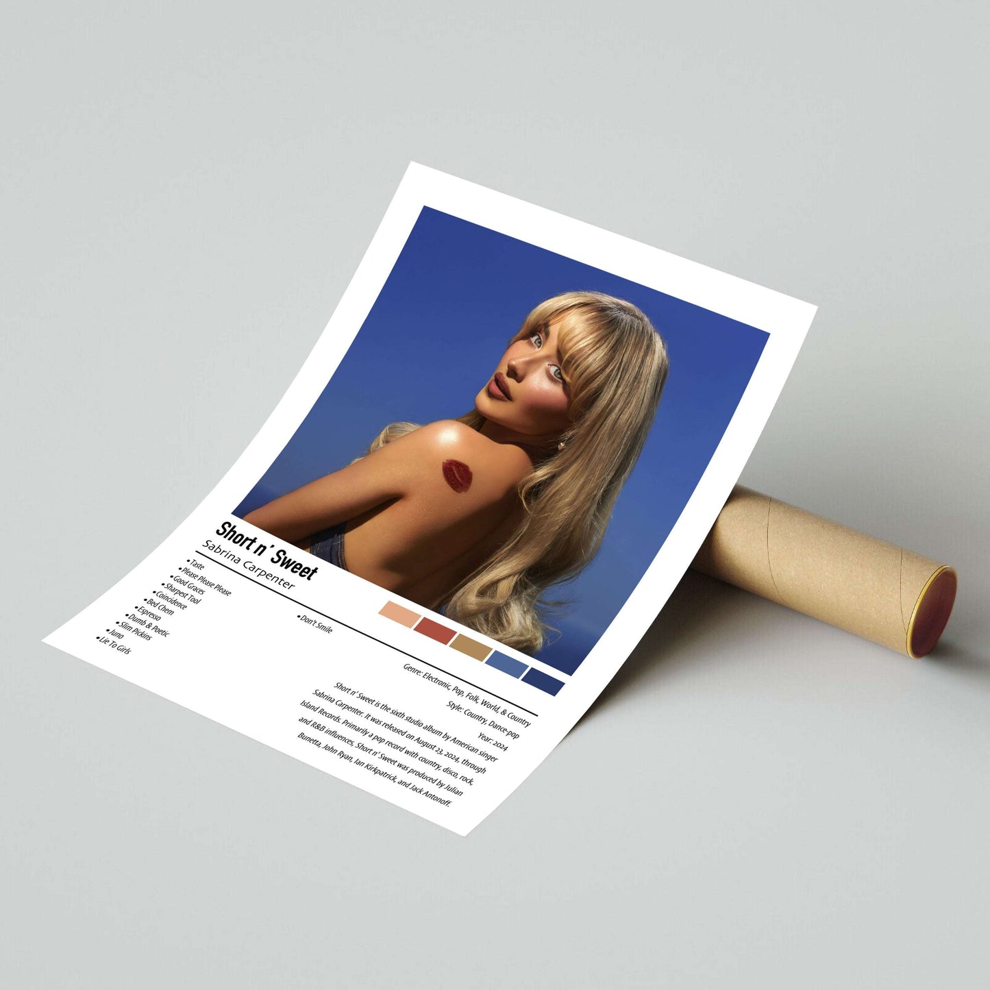 Sabrina Carpenter | Short n' Sweet | Custom Album Cover Poster Print