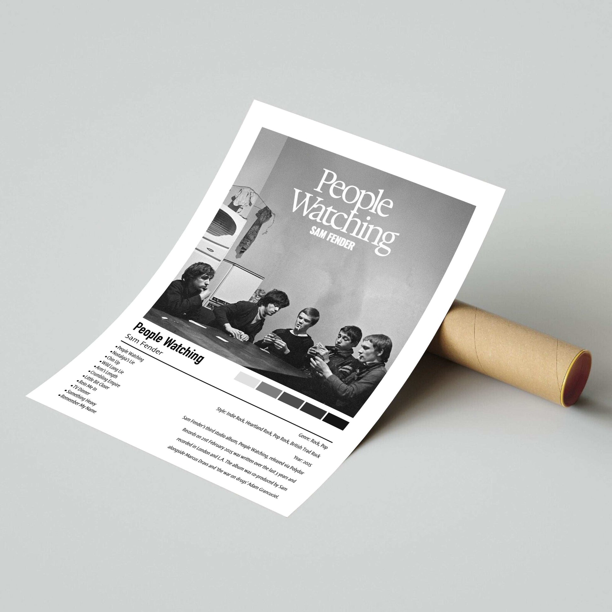 Sam Fender | People Watching | Custom Album Cover Poster Print