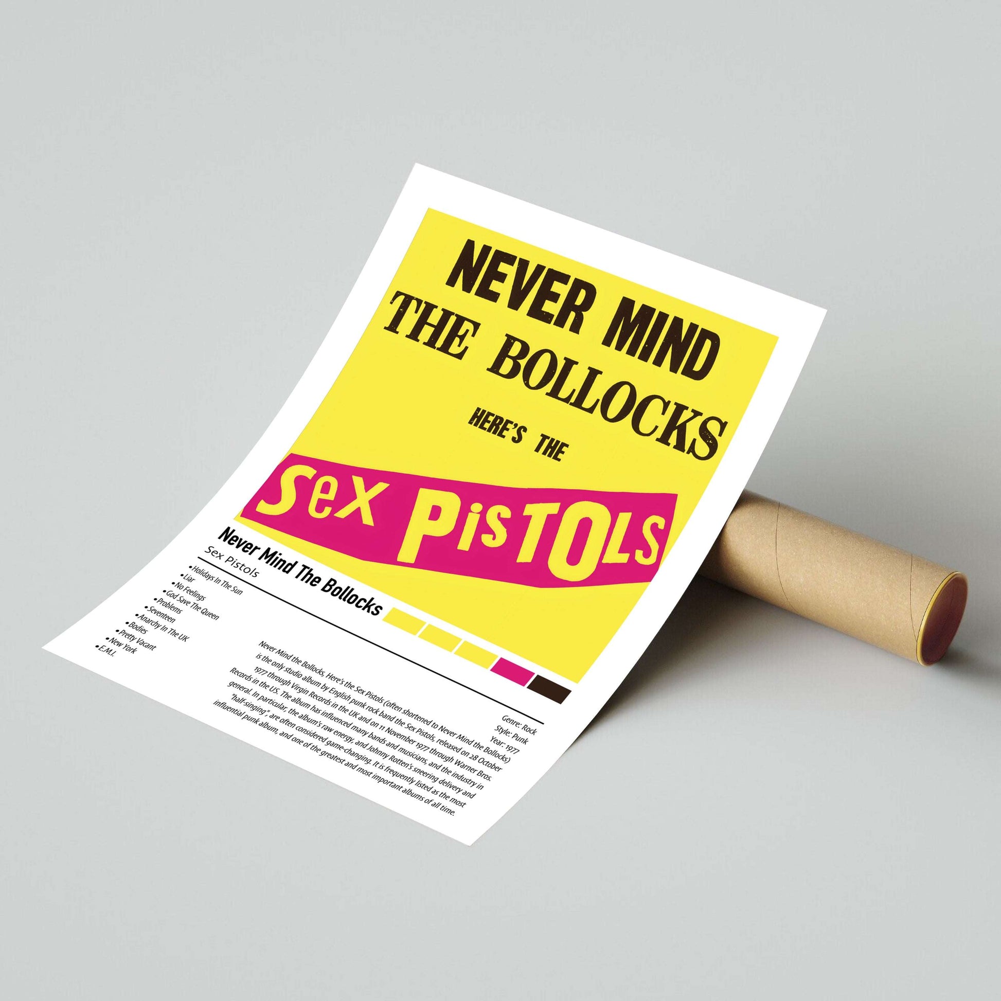 Sex Pistols | Never Mind The Bollocks | Custom Album Cover Poster Print