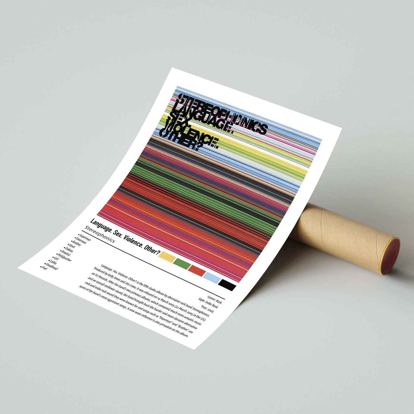 Stereophonics | Language. Sex. Violence. Other | Custom Album Cover Poster Print