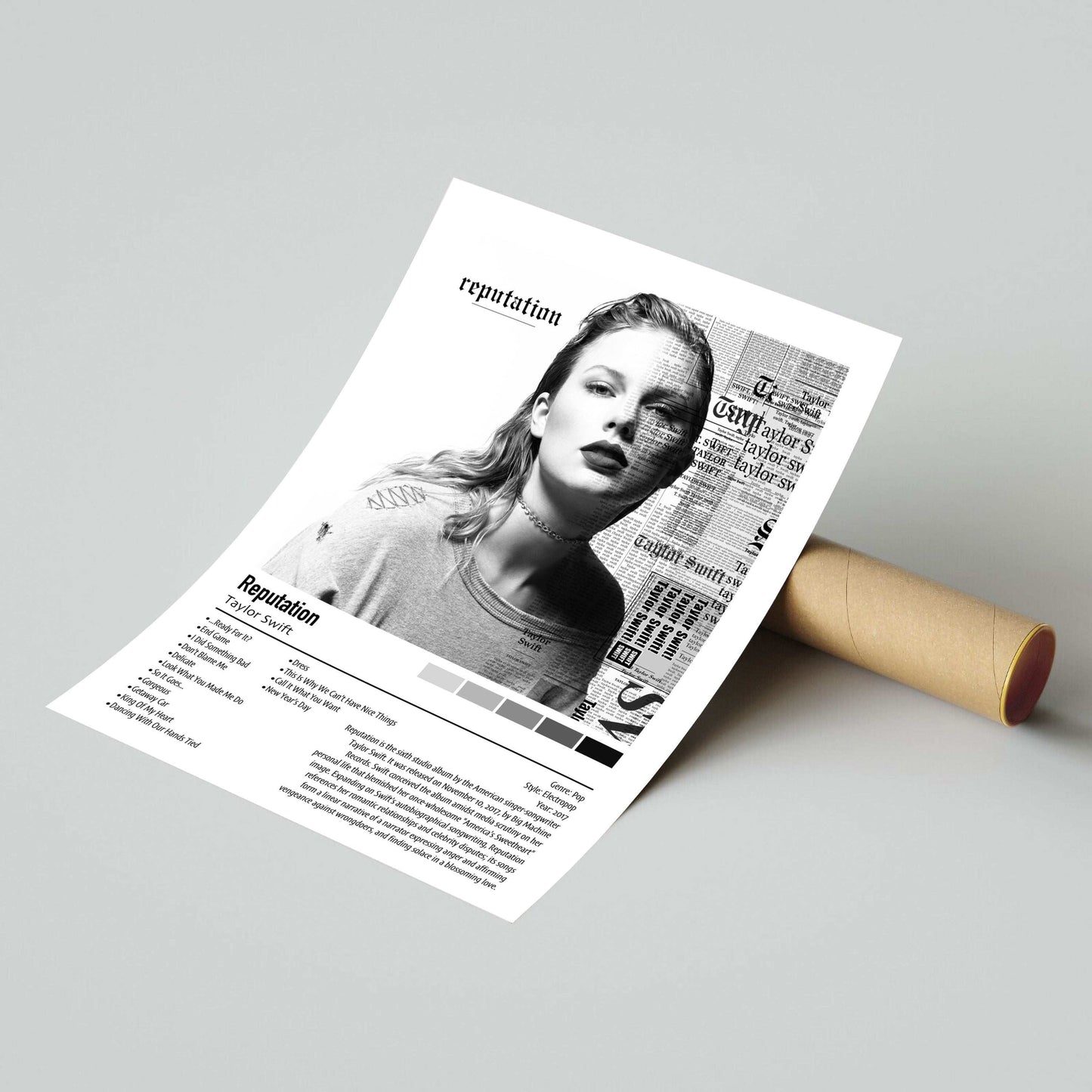 Taylor Swift | Reputation | Custom Album Cover Poster Print
