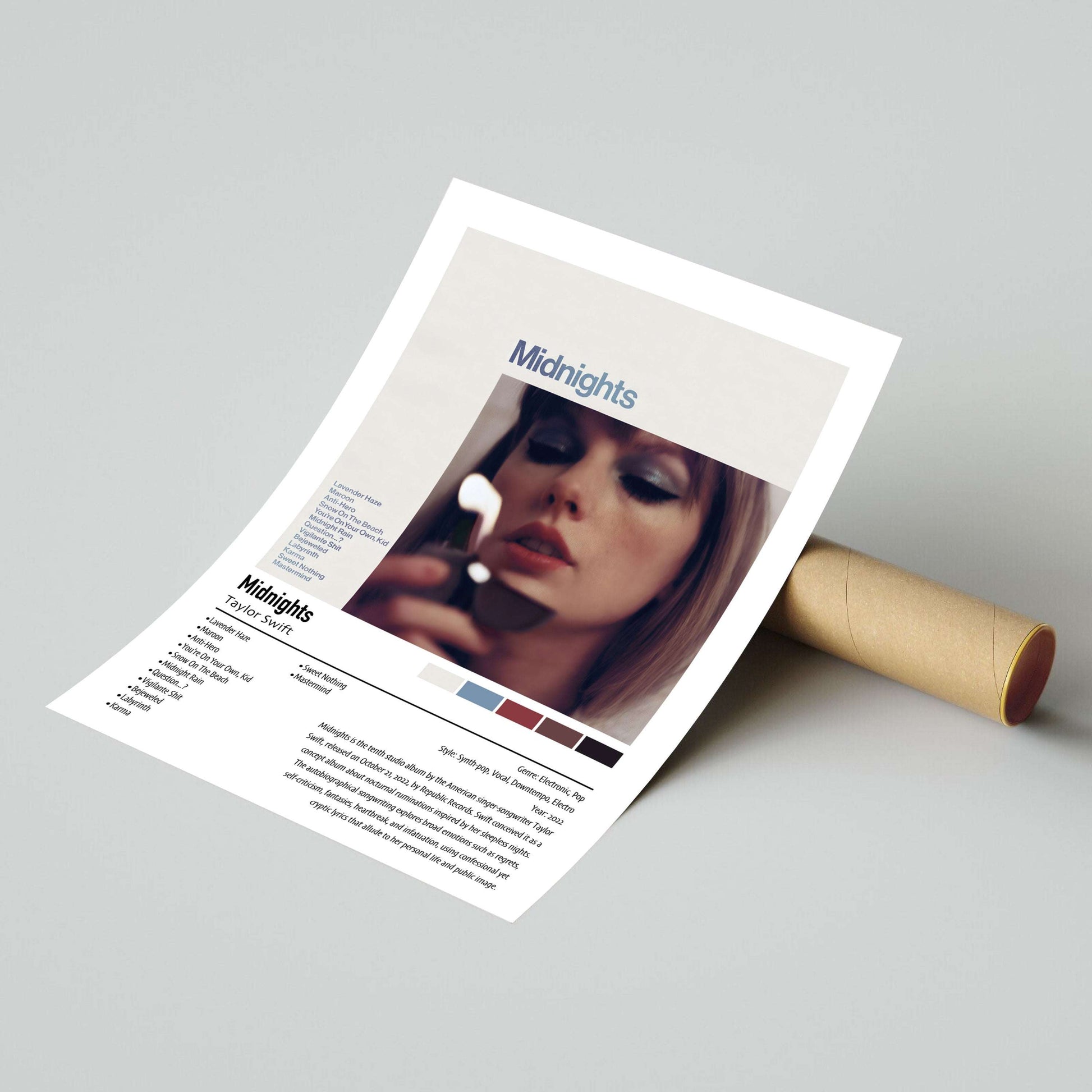 Taylor Swift | Midnights | Custom Album Cover Poster Print