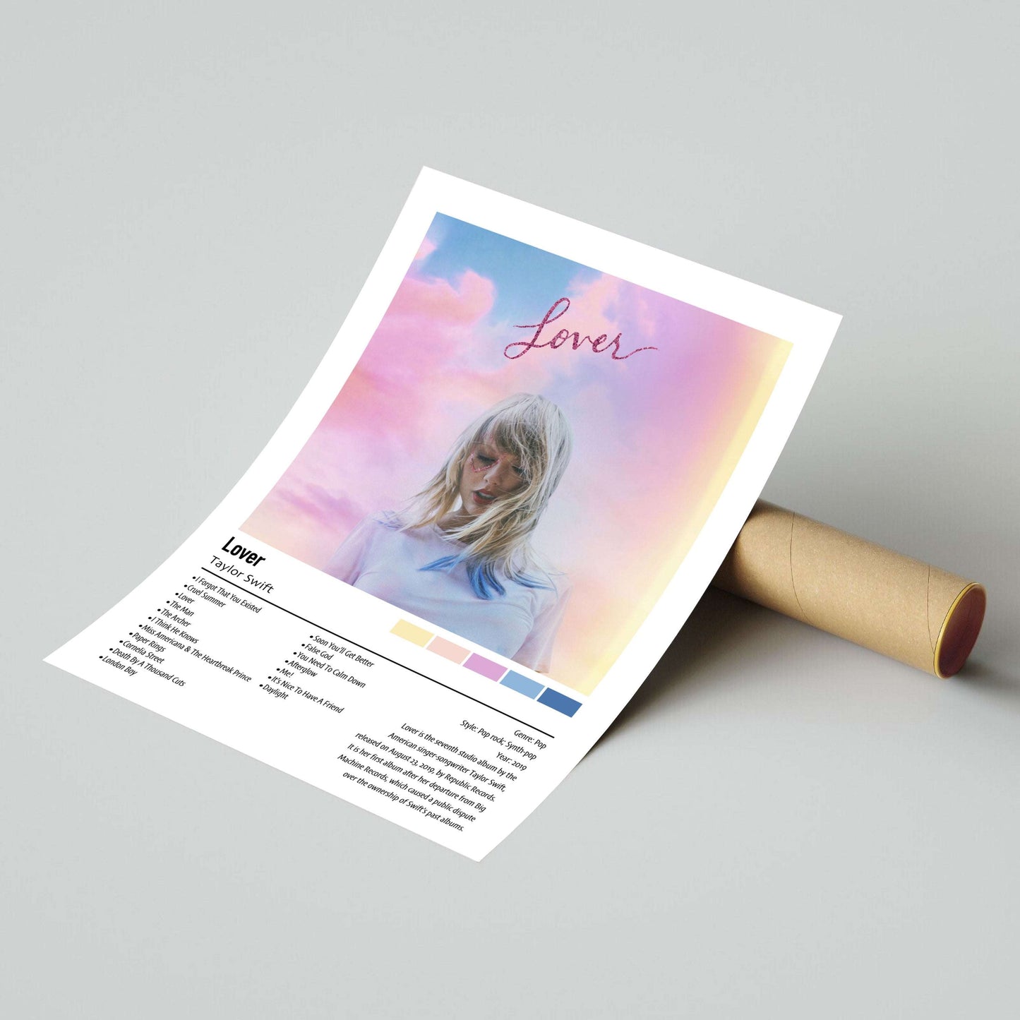 Taylor Swift | Lover | Custom Album Cover Poster Print