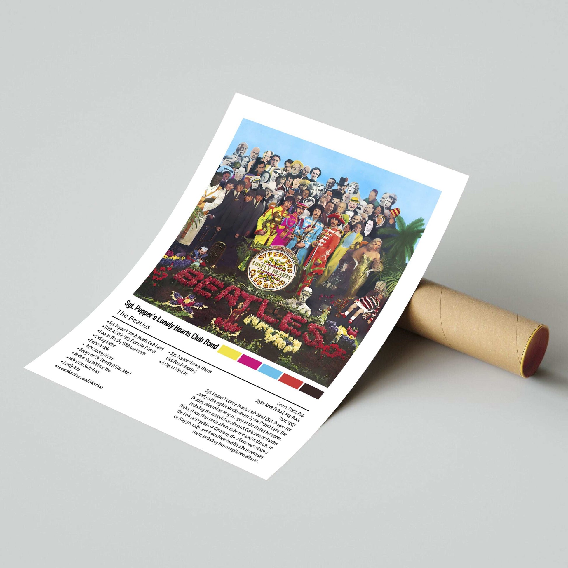 The Beatles | Sgt. Pepper's Lonely Hearts Club Band | Custom Album Cover Poster Print