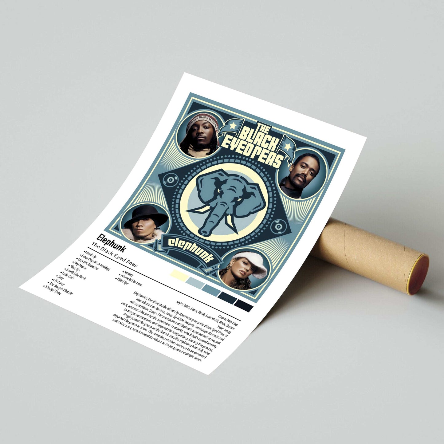 The Black Eyed Peas | Elephunk | Custom Album Cover Poster Print