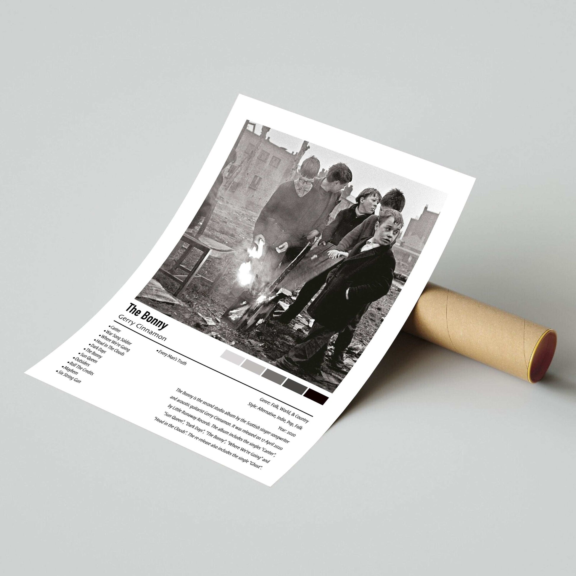 Gerry Cinnamon | The Bonny | Custom Album Cover Poster Print