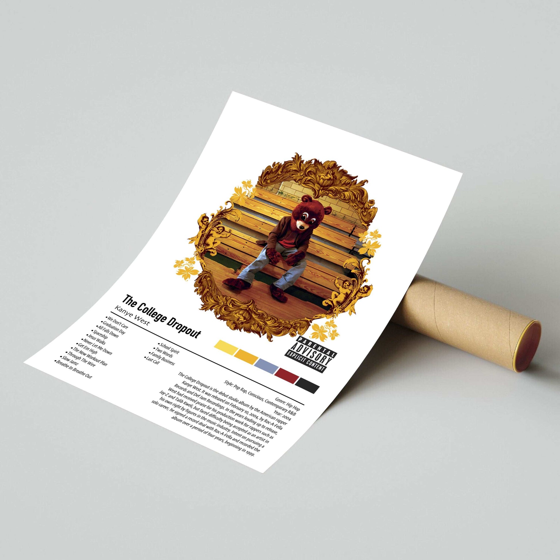 Kanye West | The College Dropout | Custom Album Cover Poster Print