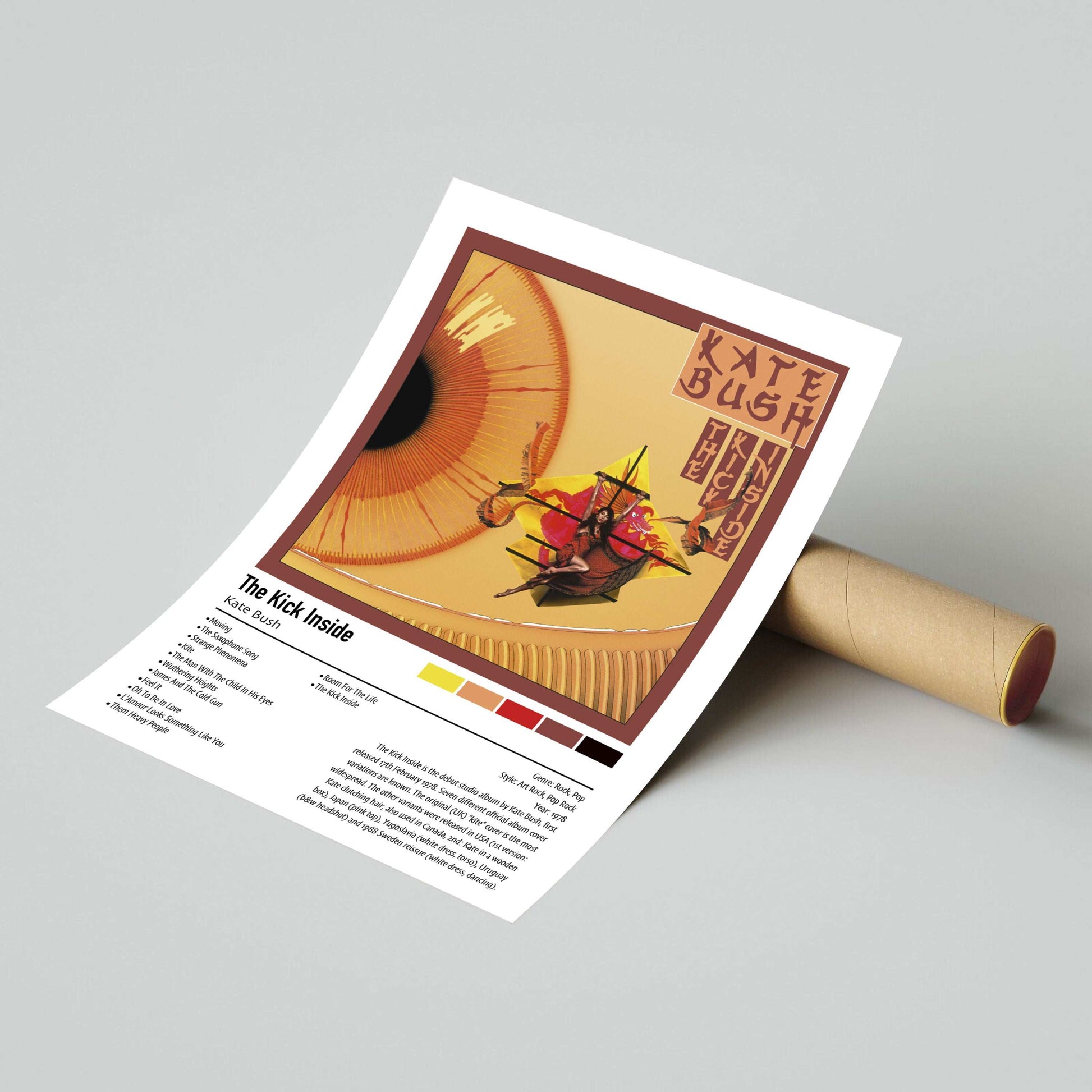 Kate Bush | The Kick Inside | Custom Album Cover Poster Print