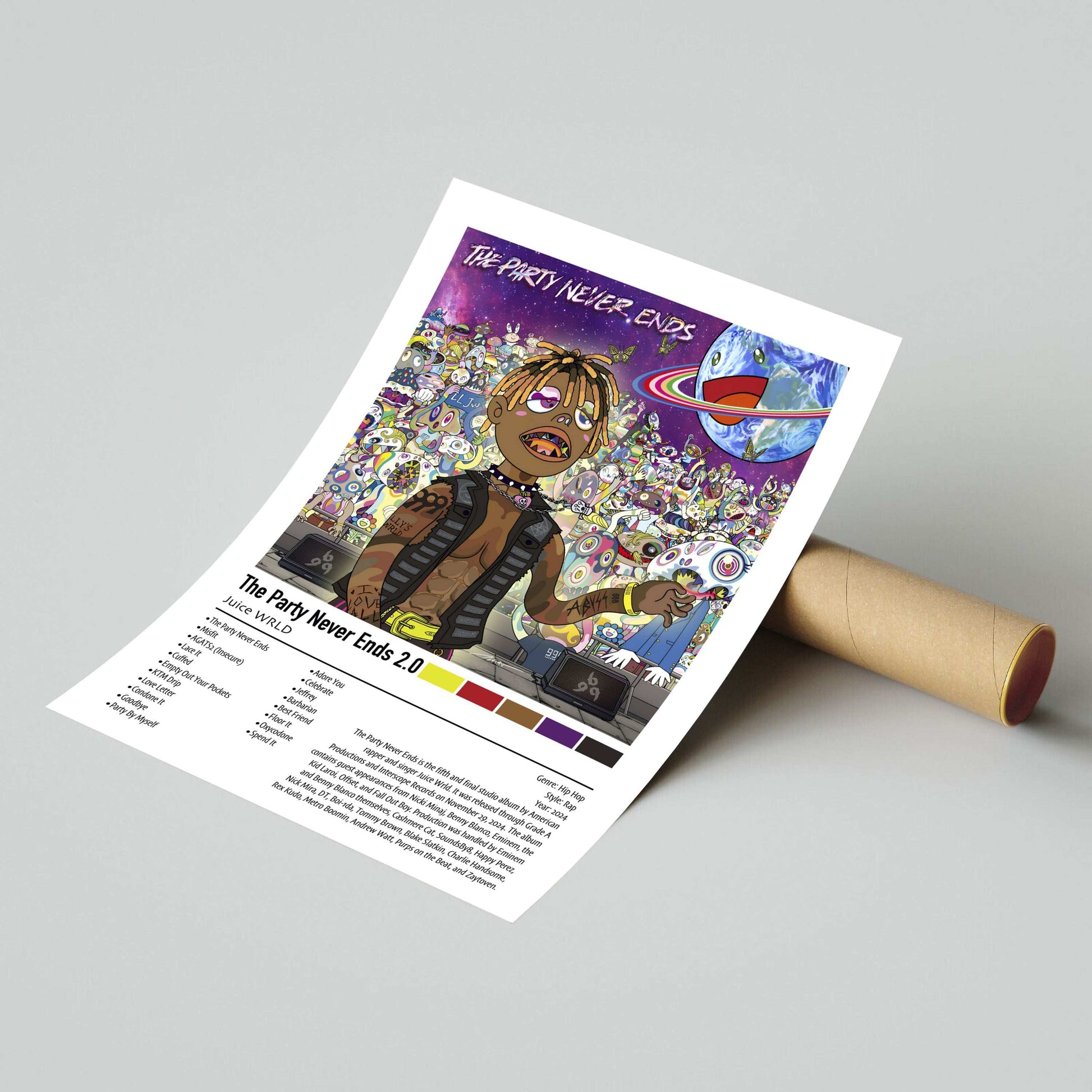 Juice WRLD | The Party Never Ends 2.0 | Custom Album Cover Poster Print