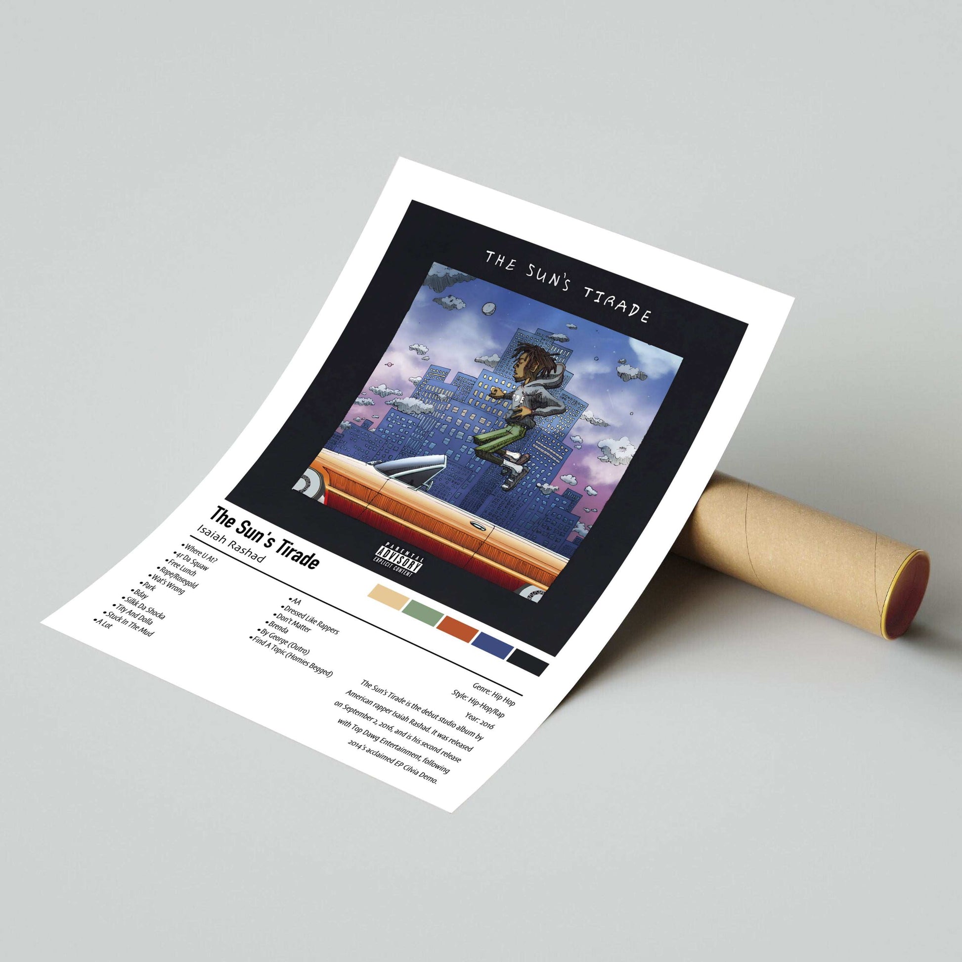 Isaiah Rashad | The Sun's Tirade | Custom Album Cover Poster Print