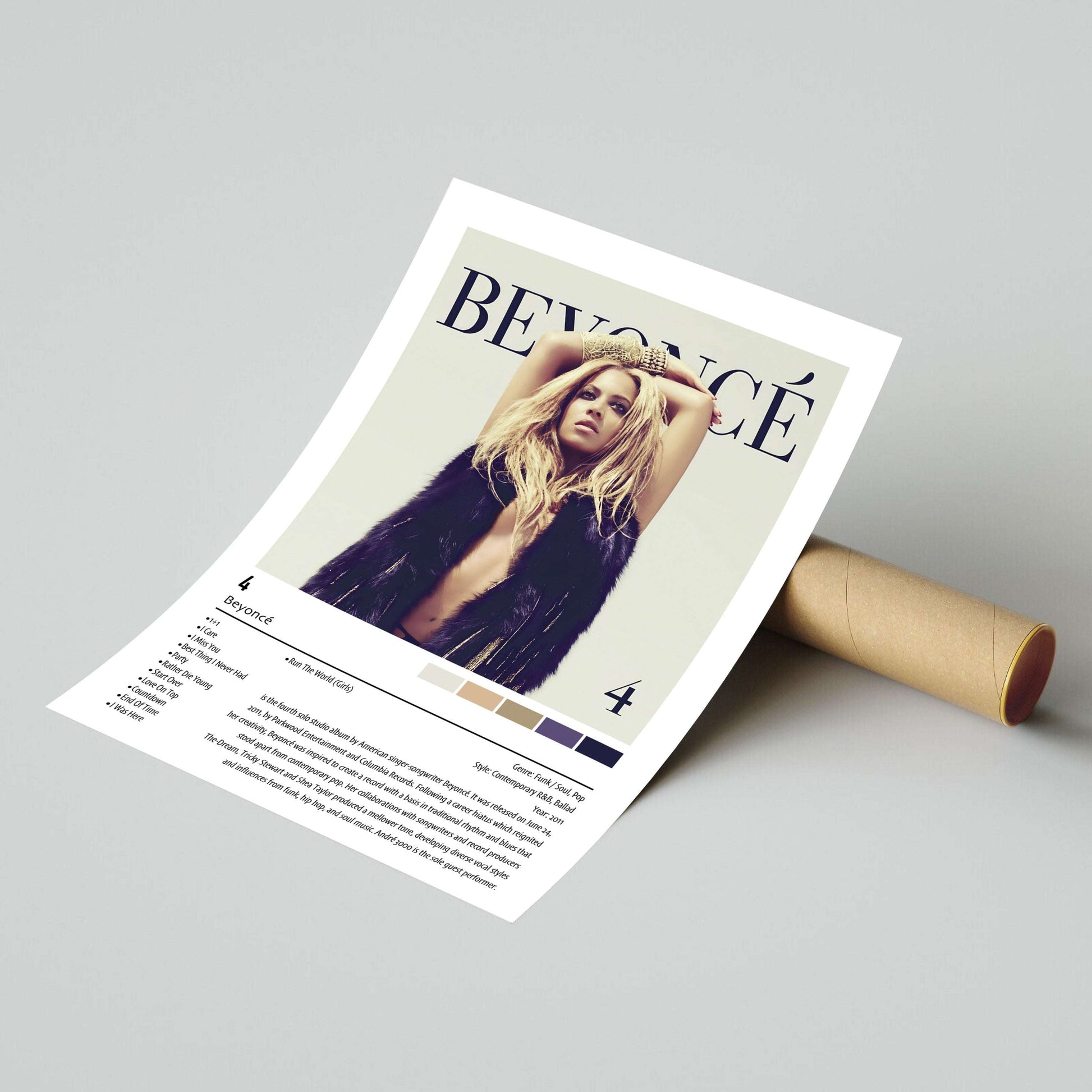 Beyoncé | 4 | Custom Album Cover Poster Print