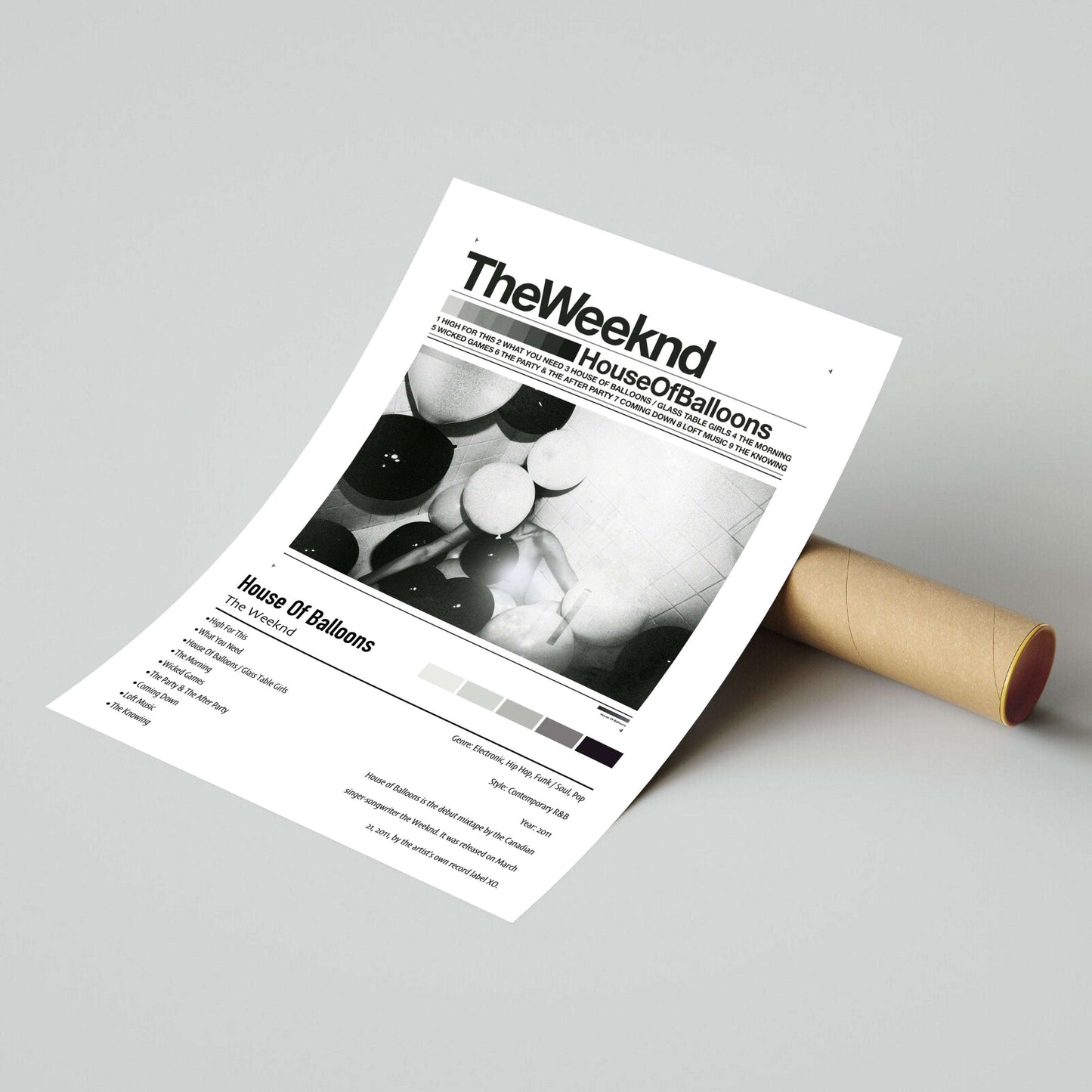 The Weeknd | House Of Balloons | Custom Album Cover Poster Print