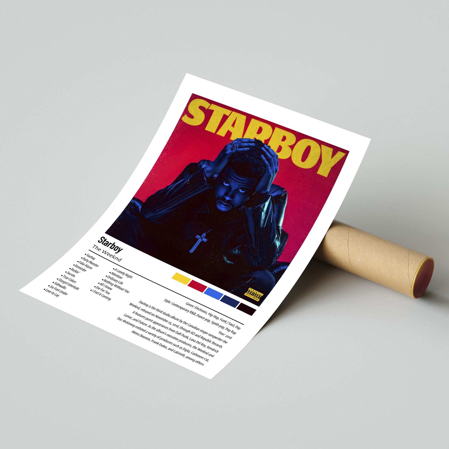 The Weeknd | Starboy | Custom Album Cover Poster Print