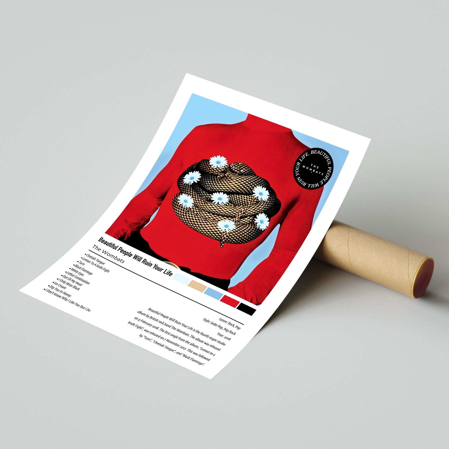 The Wombats | Beautiful People Will Ruin Your Life | Custom Album Cover Poster Print