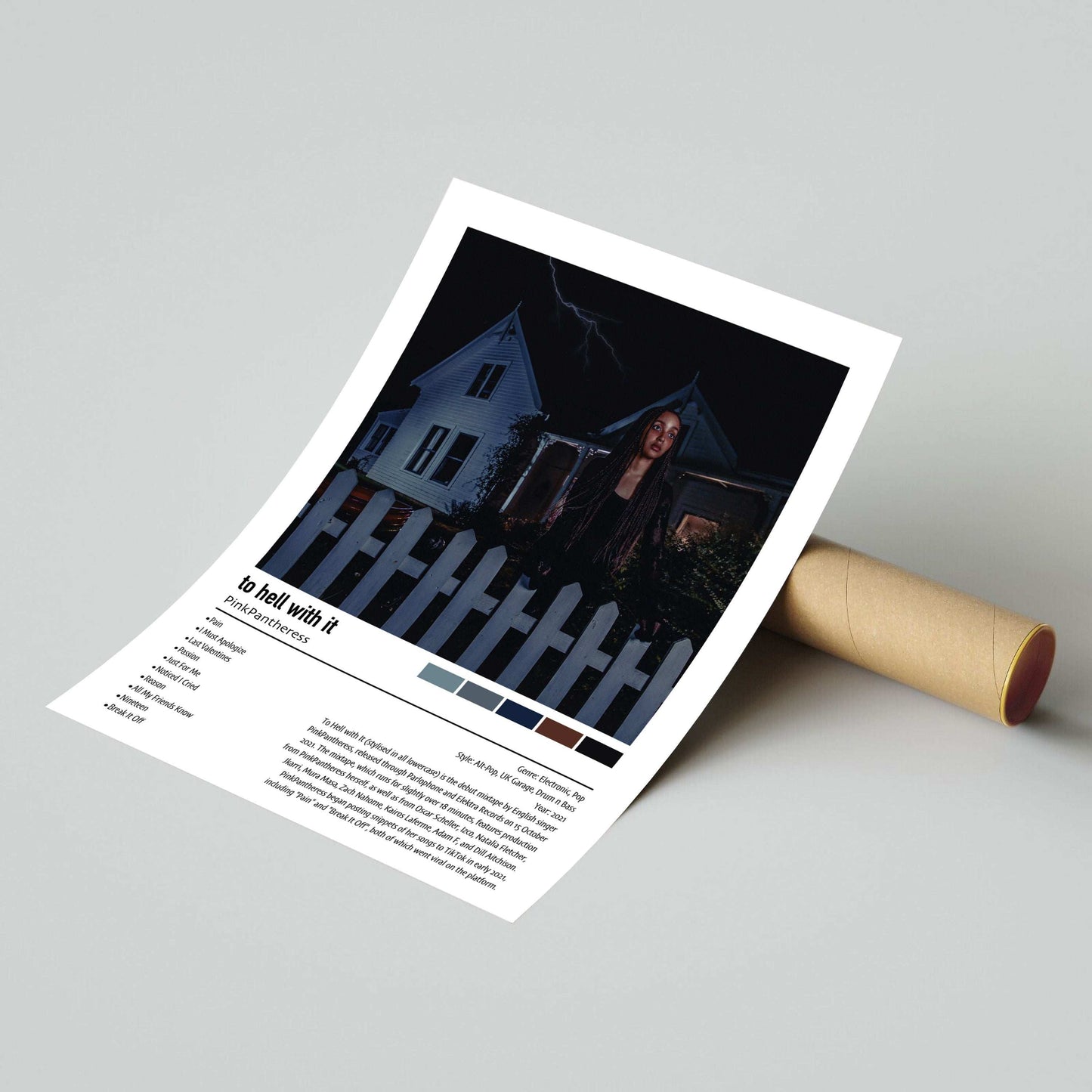 PinkPantheress | to hell with it | Custom Album Cover Poster Print