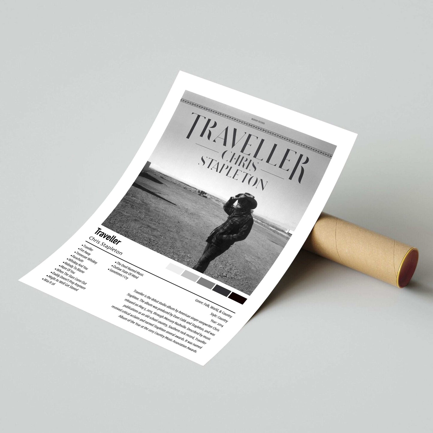 Chris Stapleton | Traveller | Custom Album Cover Poster Print