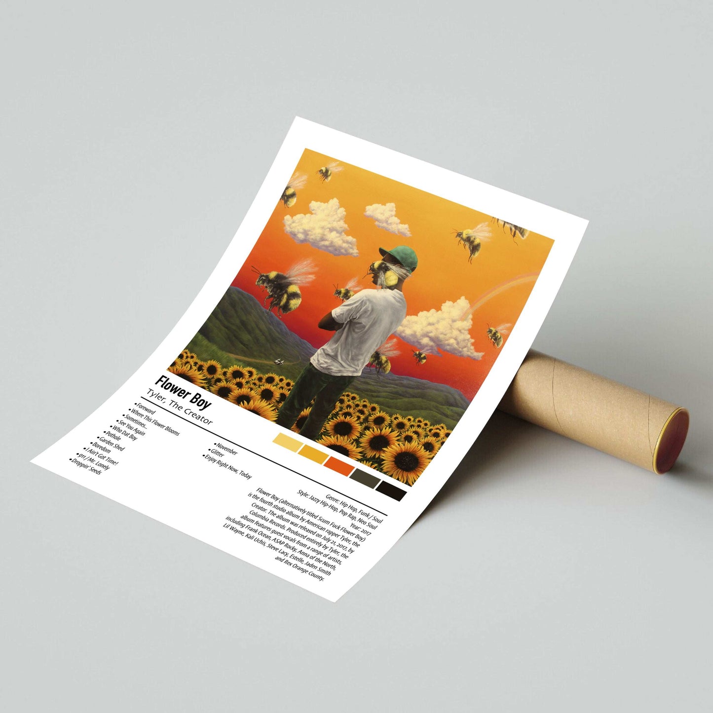 Tyler, The Creator | Flower Boy | Custom Album Cover Poster Print
