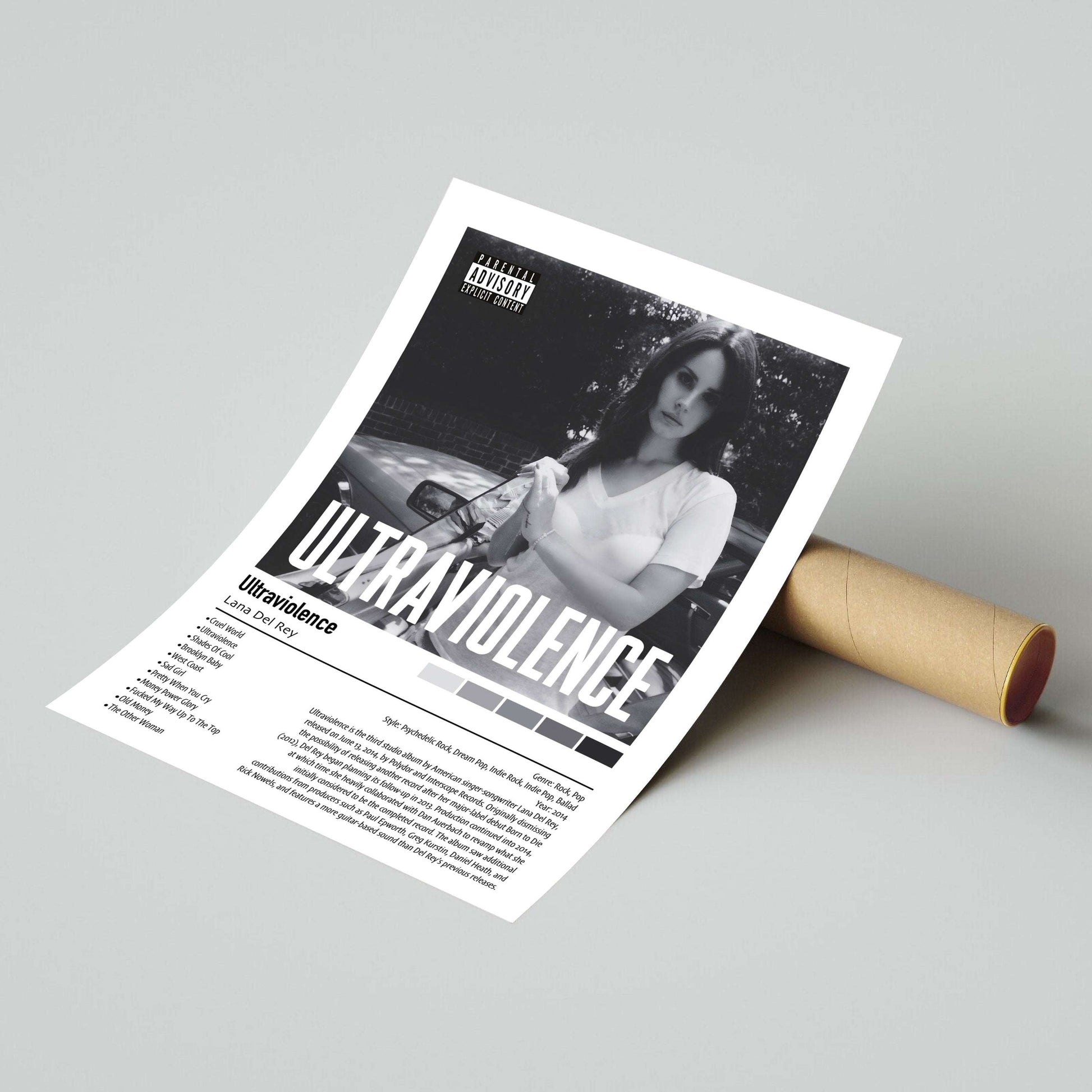 Lana Del Rey | Ultraviolence | Custom Album Cover Poster Print