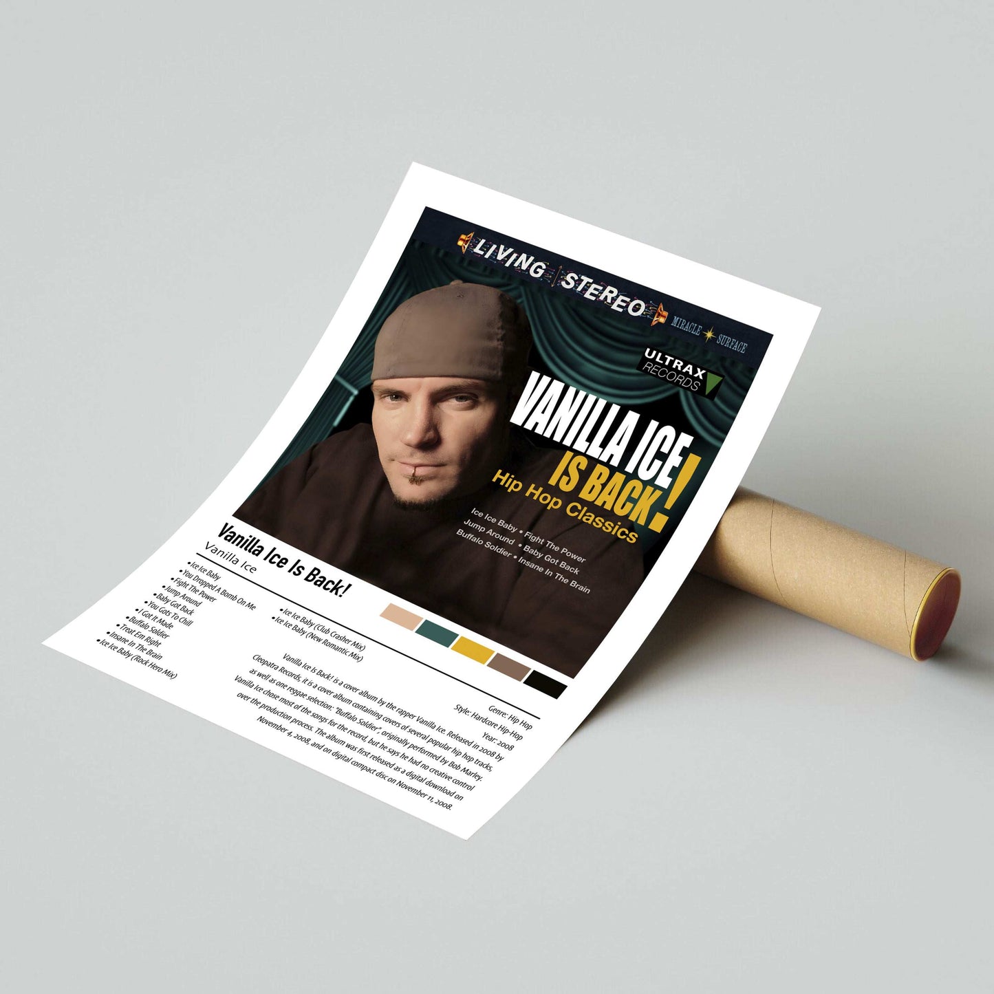 Vanilla Ice | Vanilla Ice Is Back! | Custom Album Cover Poster Print