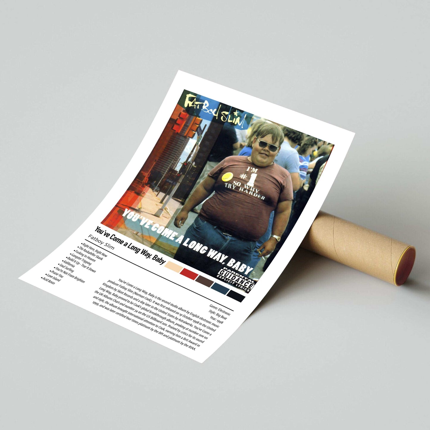 Fatboy Slim | You've Come a Long Way Baby | Custom Album Cover Poster Print