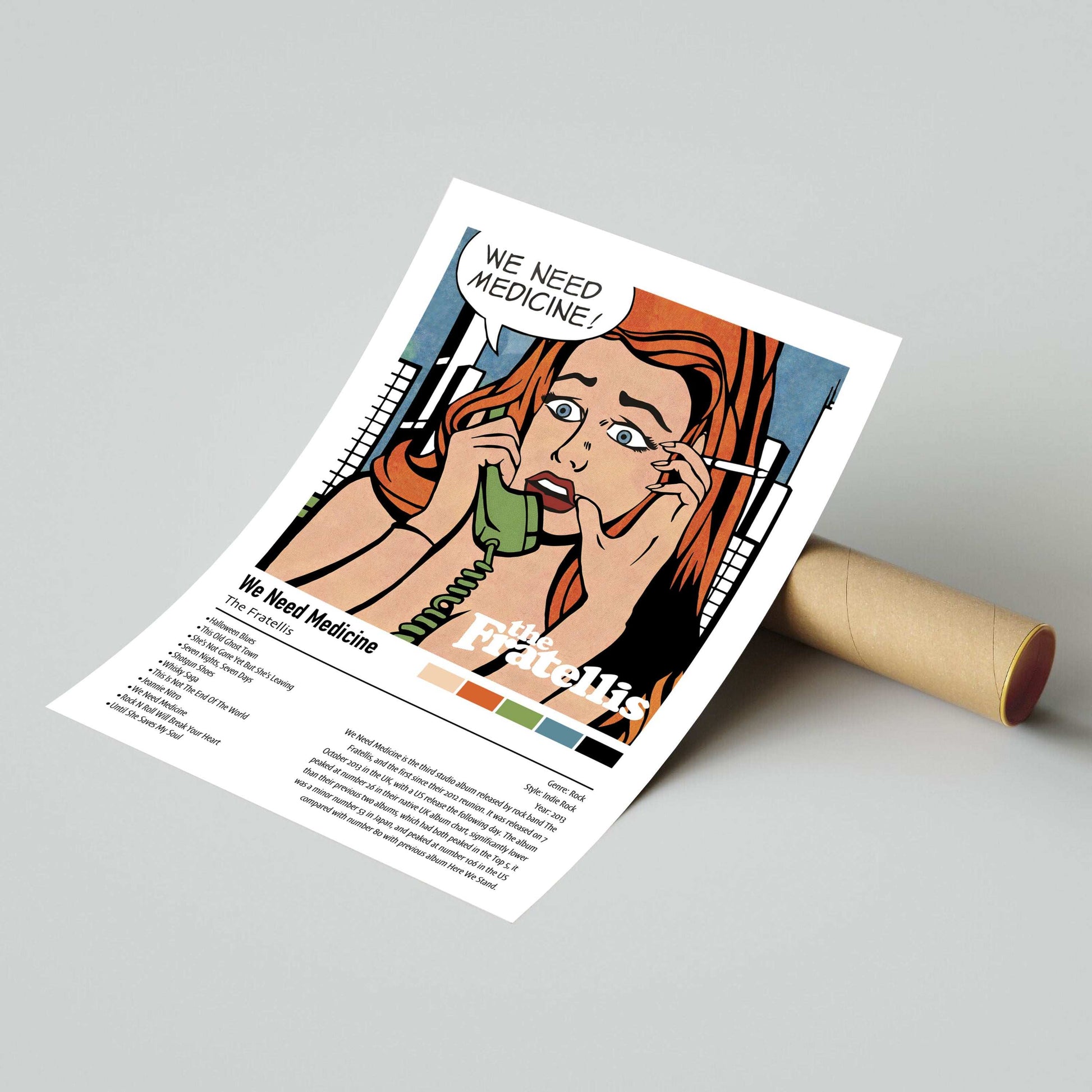 The Fratellis | We Need Medicine | Custom Album Cover Poster Print