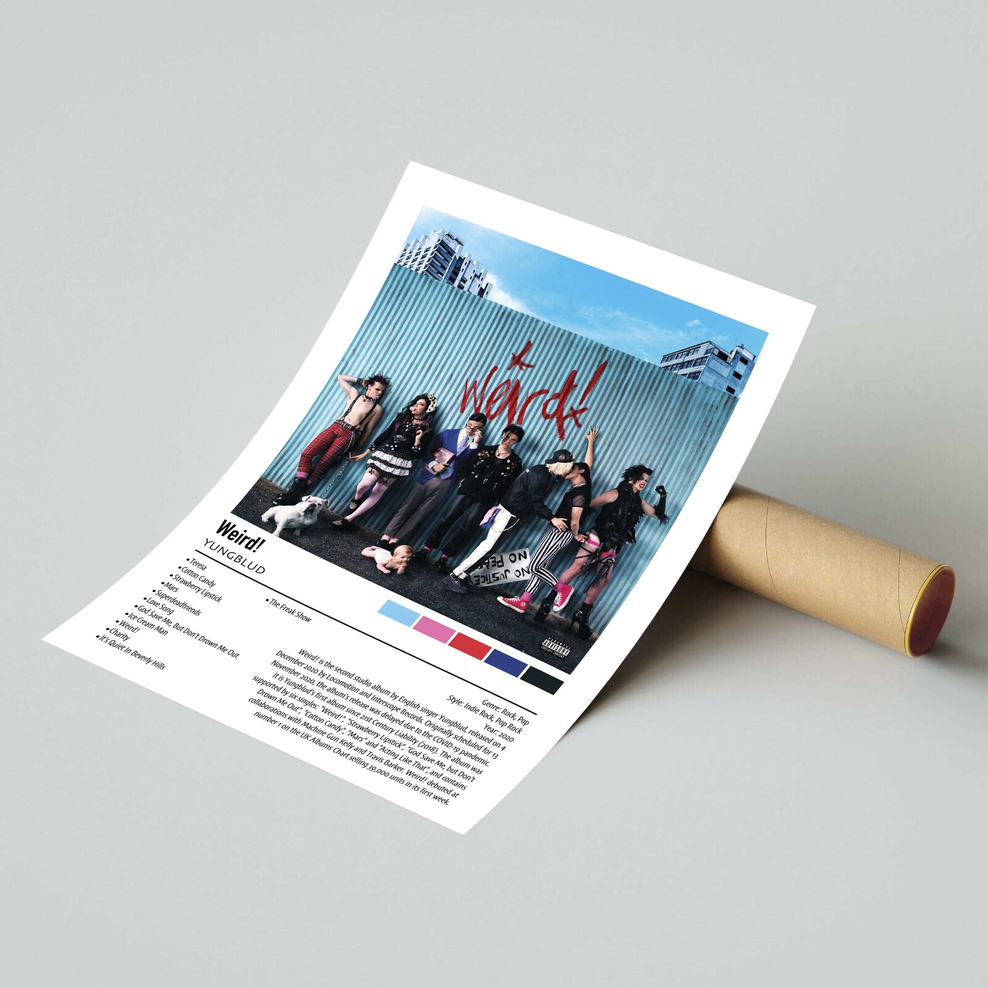 YUNGBLUD | Weird! | Custom Album Cover Poster Print
