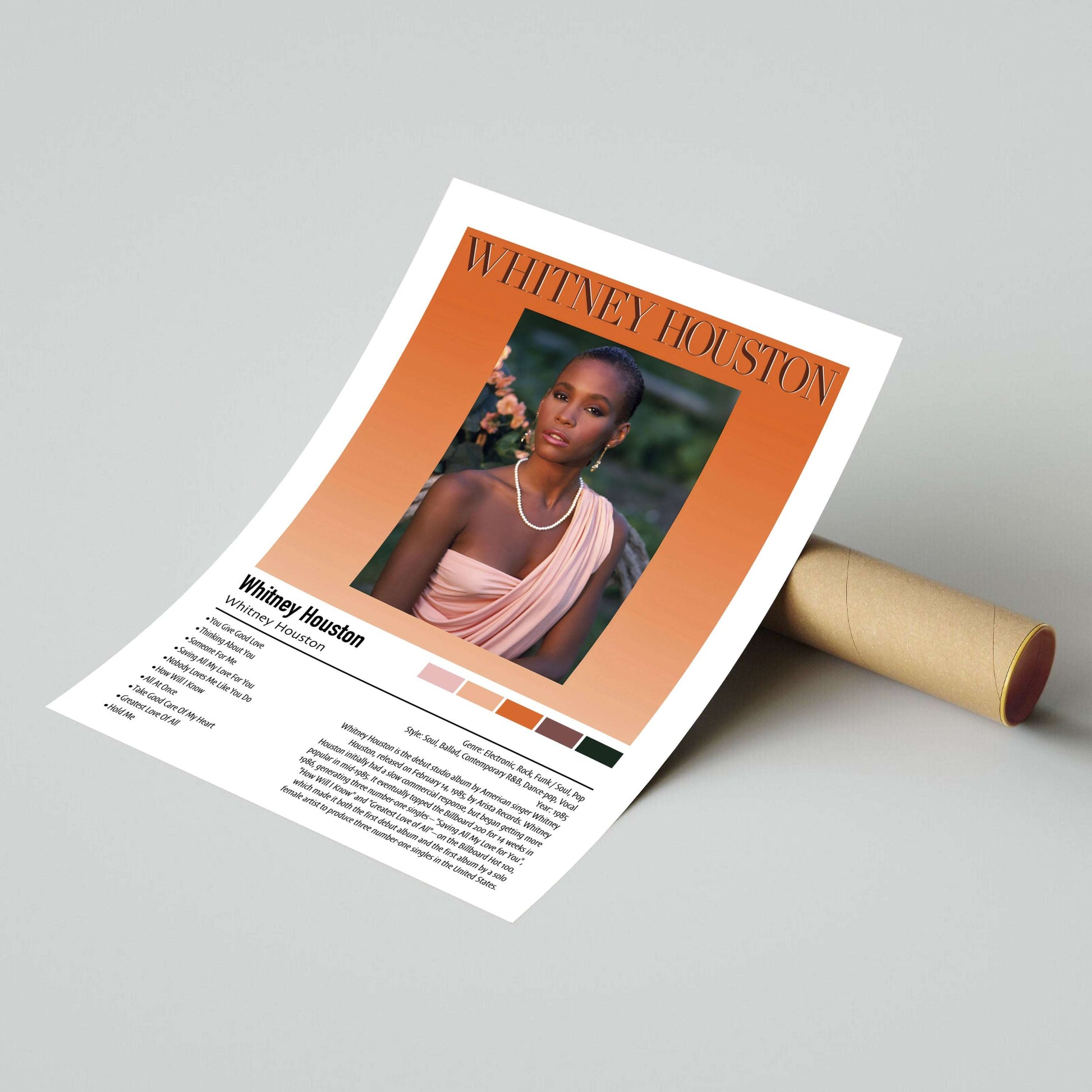 Whitney Houston | Whitney Houston | Custom Album Cover Poster Print