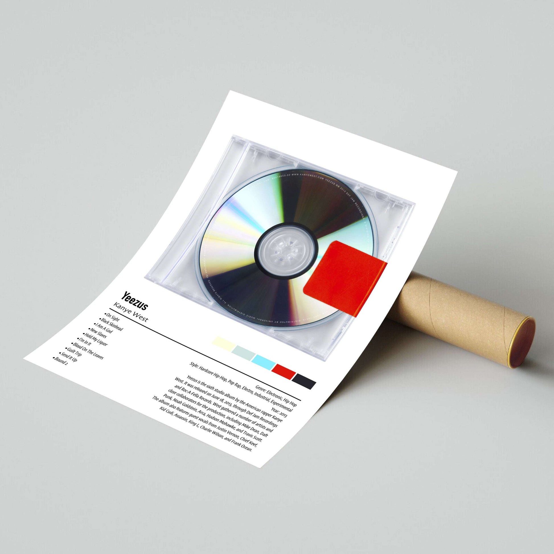 Kanye West | Yeezus | Custom Album Cover Poster Print