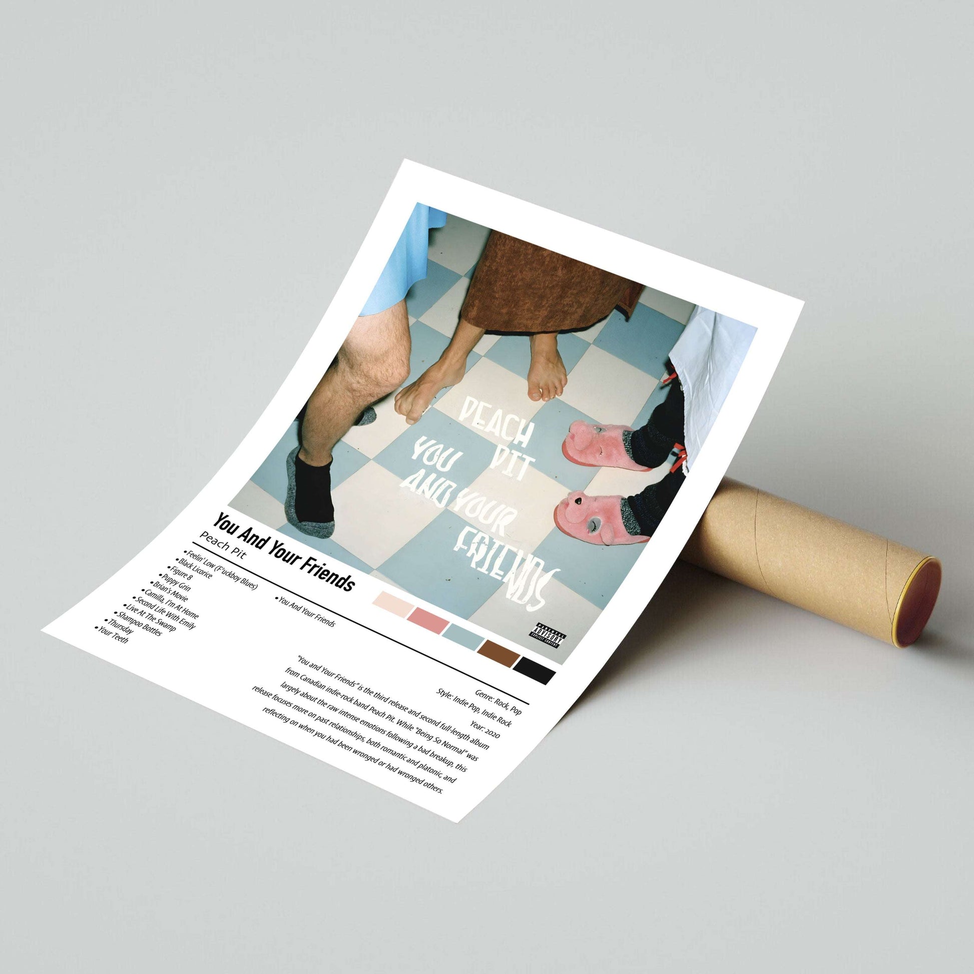 Peach Pit | You And Your Friends | Custom Album Cover Poster Print