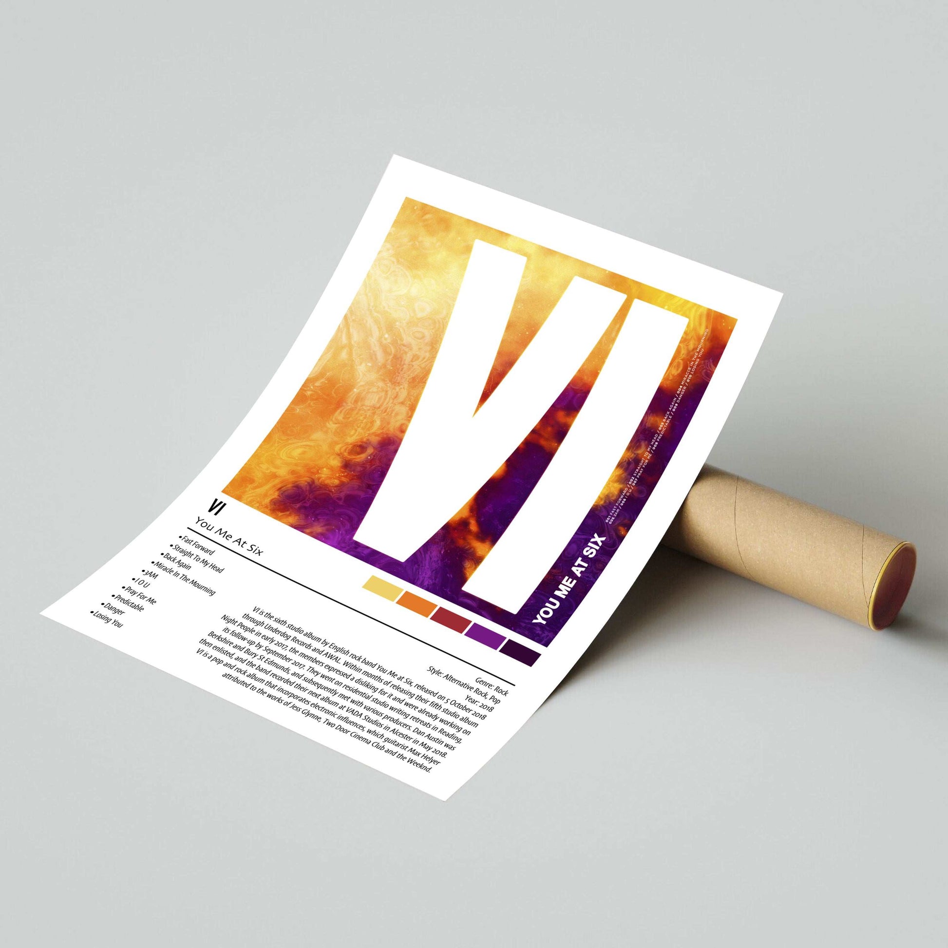You Me At Six | VI | Custom Album Cover Poster Print