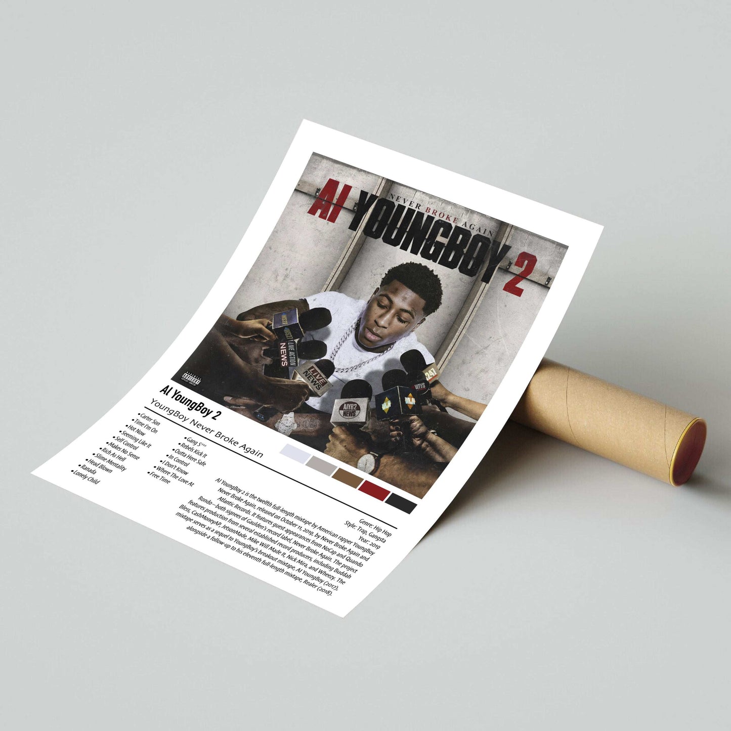 YoungBoy Never Broke Again | Al YoungBoy 2 | Custom Album Cover Poster Print