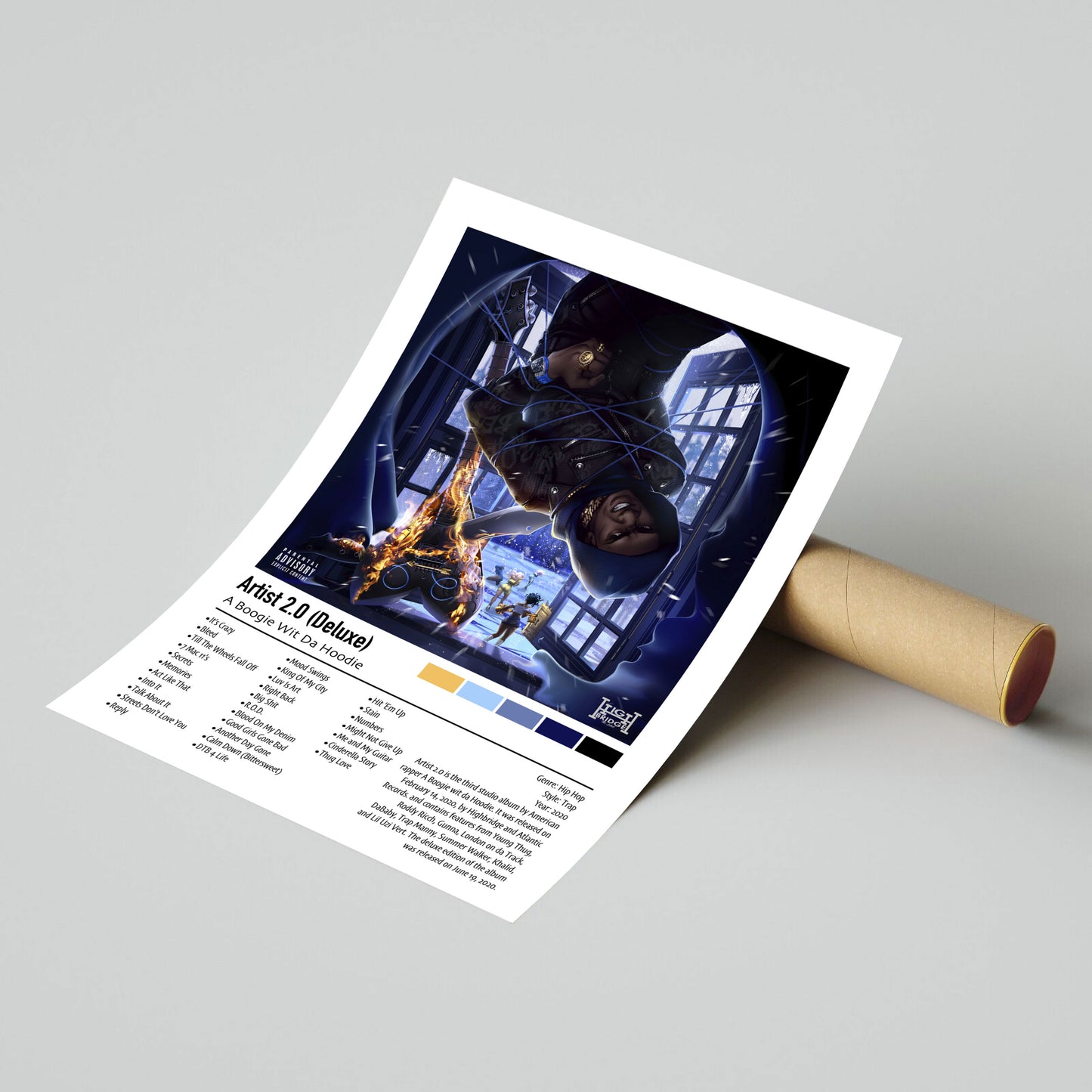 A Boogie Wit Da Hoodie | Artist 2.0 (Deluxe) | Custom Album Cover Poster Print