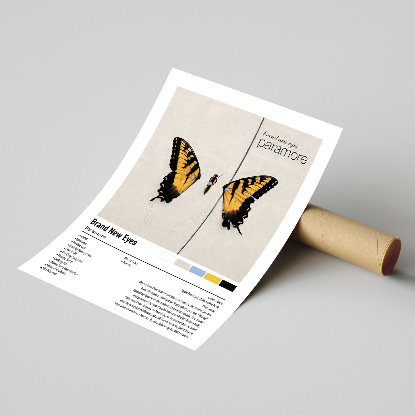 Paramore | Brand New Eyes | Custom Album Cover Poster Print