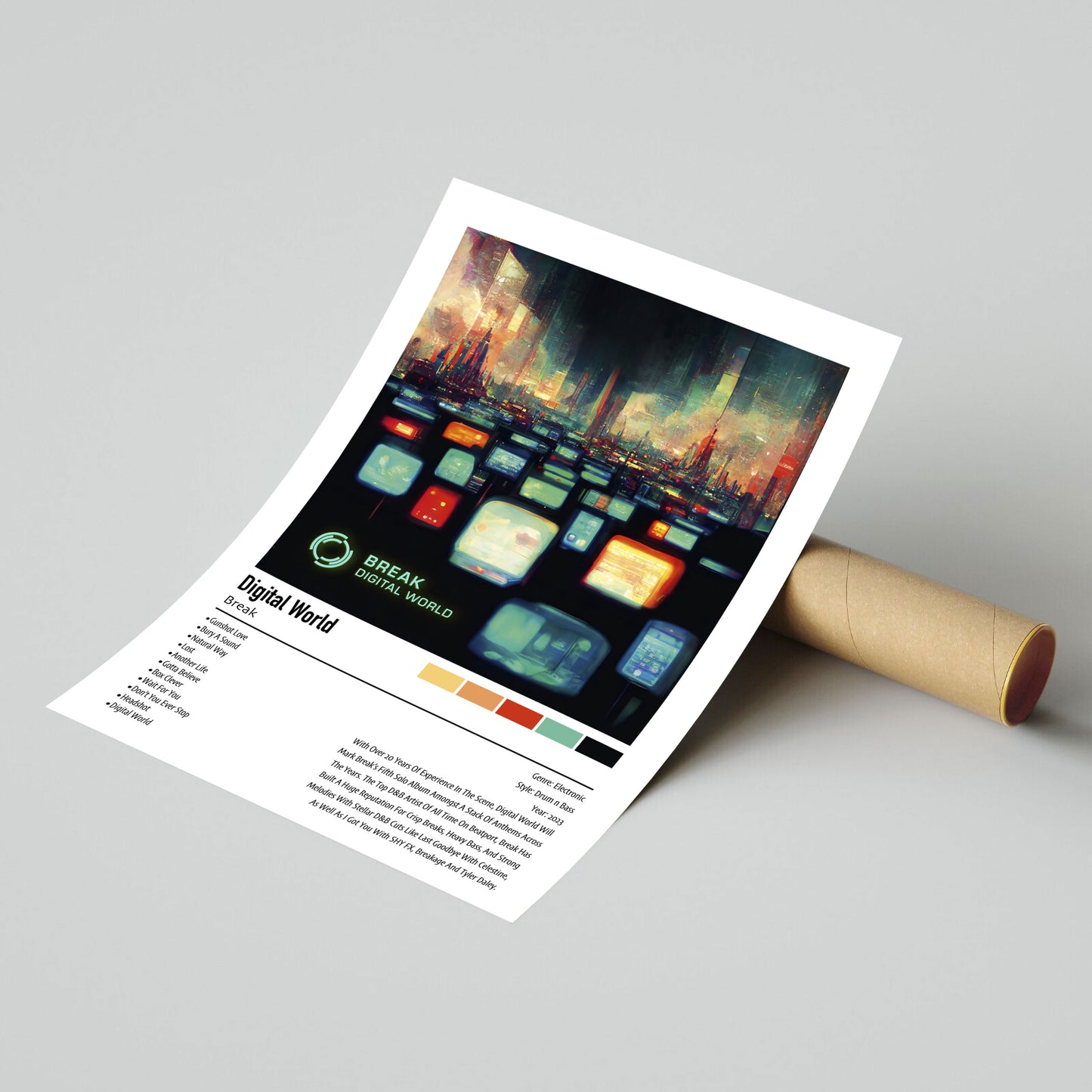 Break | Digital World | Custom Album Cover Poster Print