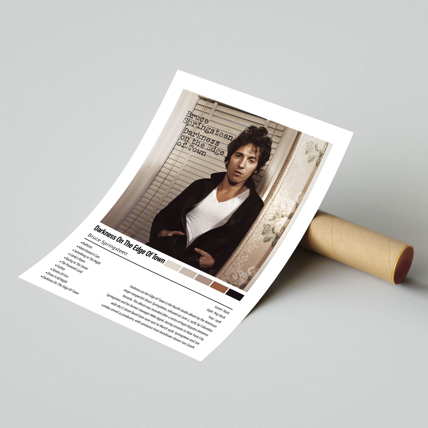 Bruce Springsteen | Darkness On The Edge Of Town | Custom Album Cover Poster Print