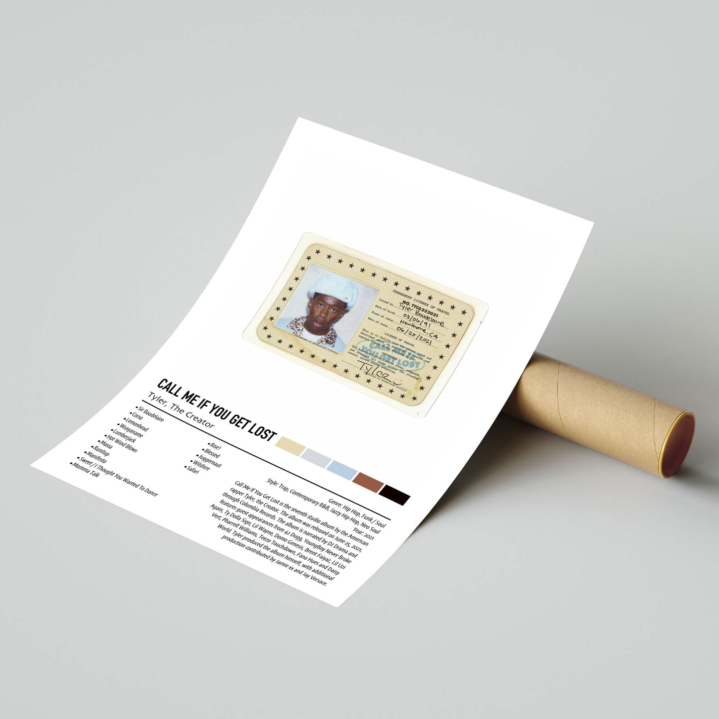 Call Me If You Get Lost | Tyler, The Creator | Custom Album Cover Poster Print