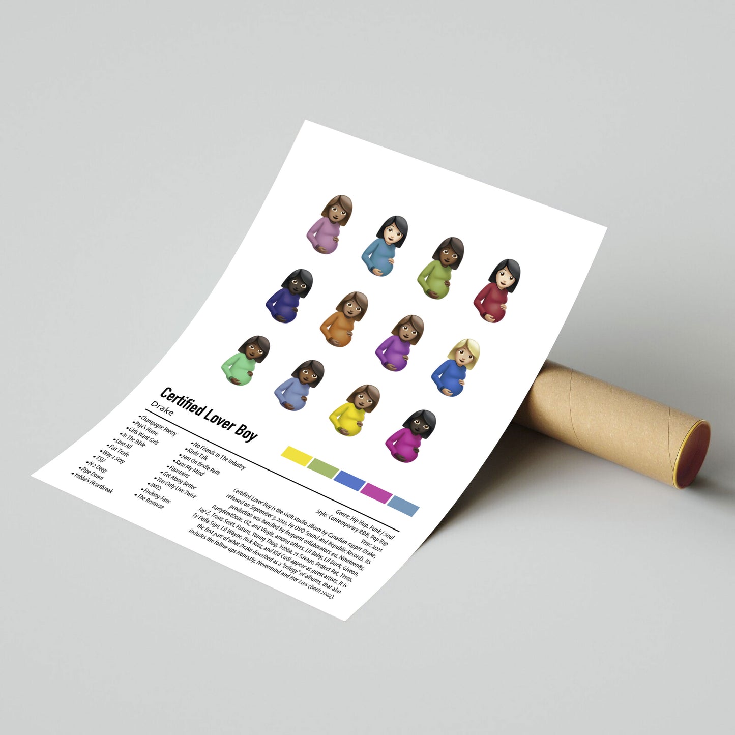 Drake | Certified Lover Boy | Custom Album Cover Poster Print