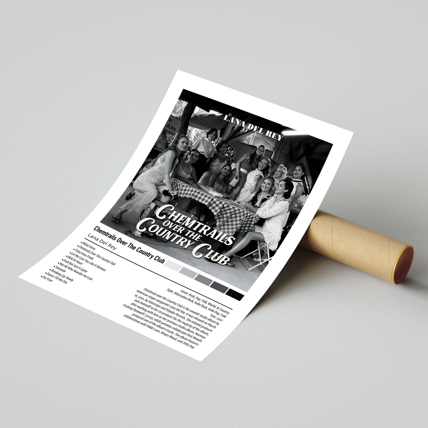 Lana Del Rey | Chemtrails Over The Country Club | Custom Album Cover Poster Print