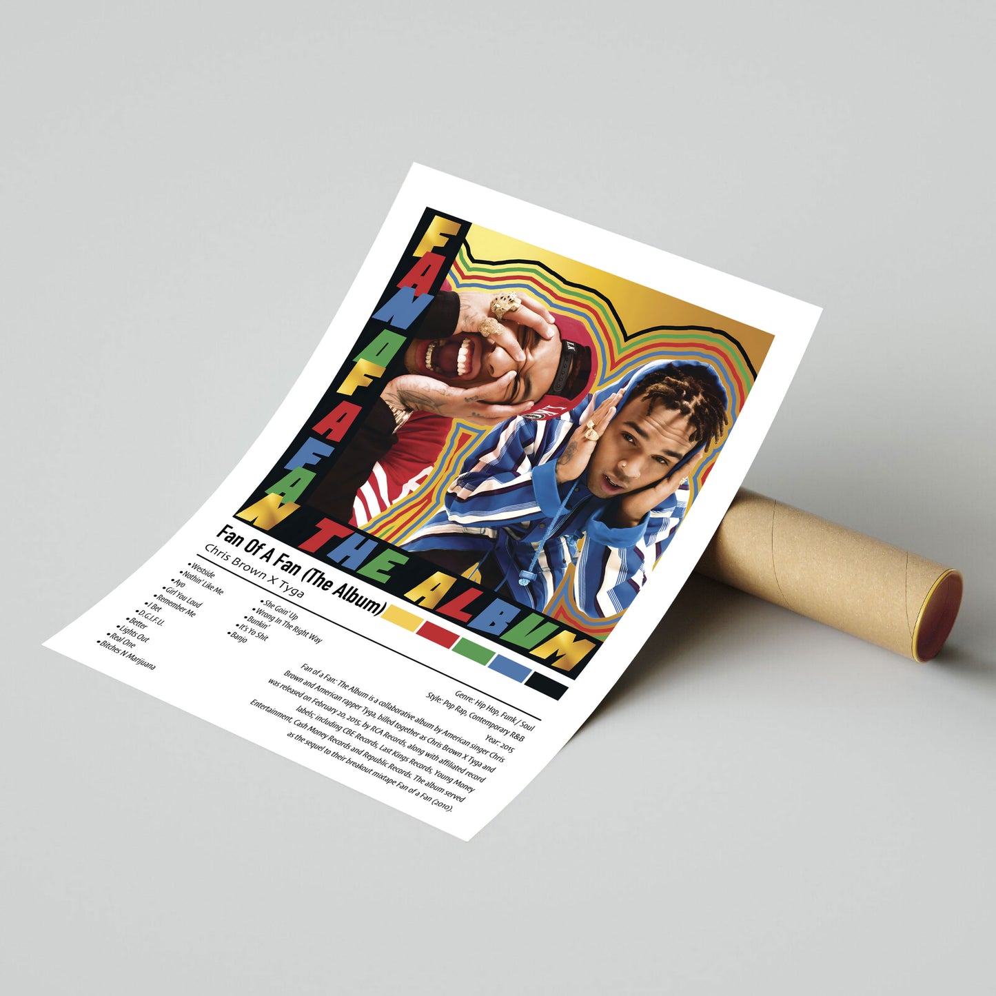 Chris Brown X Tyga | Fan Of A Fan (The Album) | Custom Album Cover Poster Print