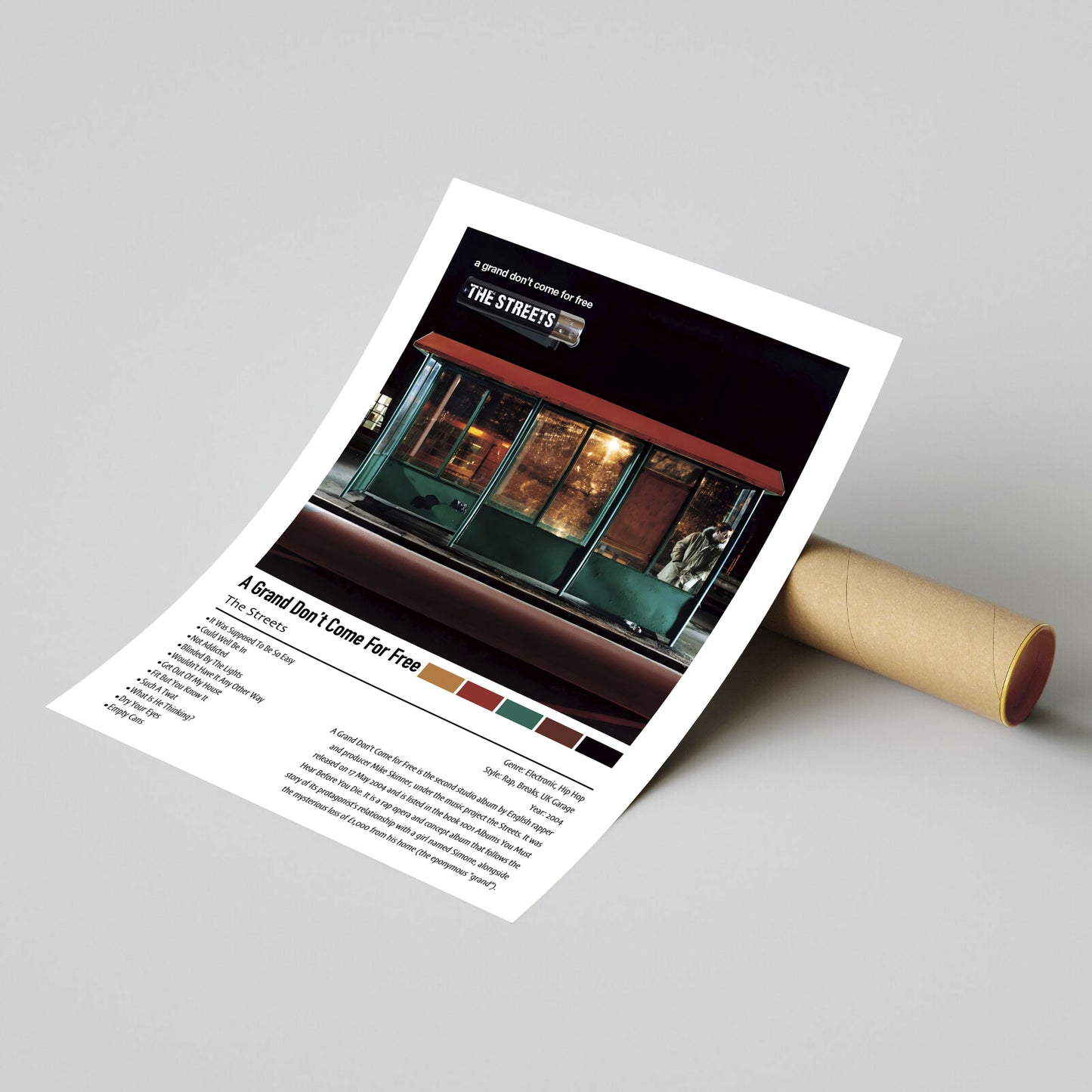 The Streets | A Grand Don't Come For Free | Custom Album Cover Poster Print