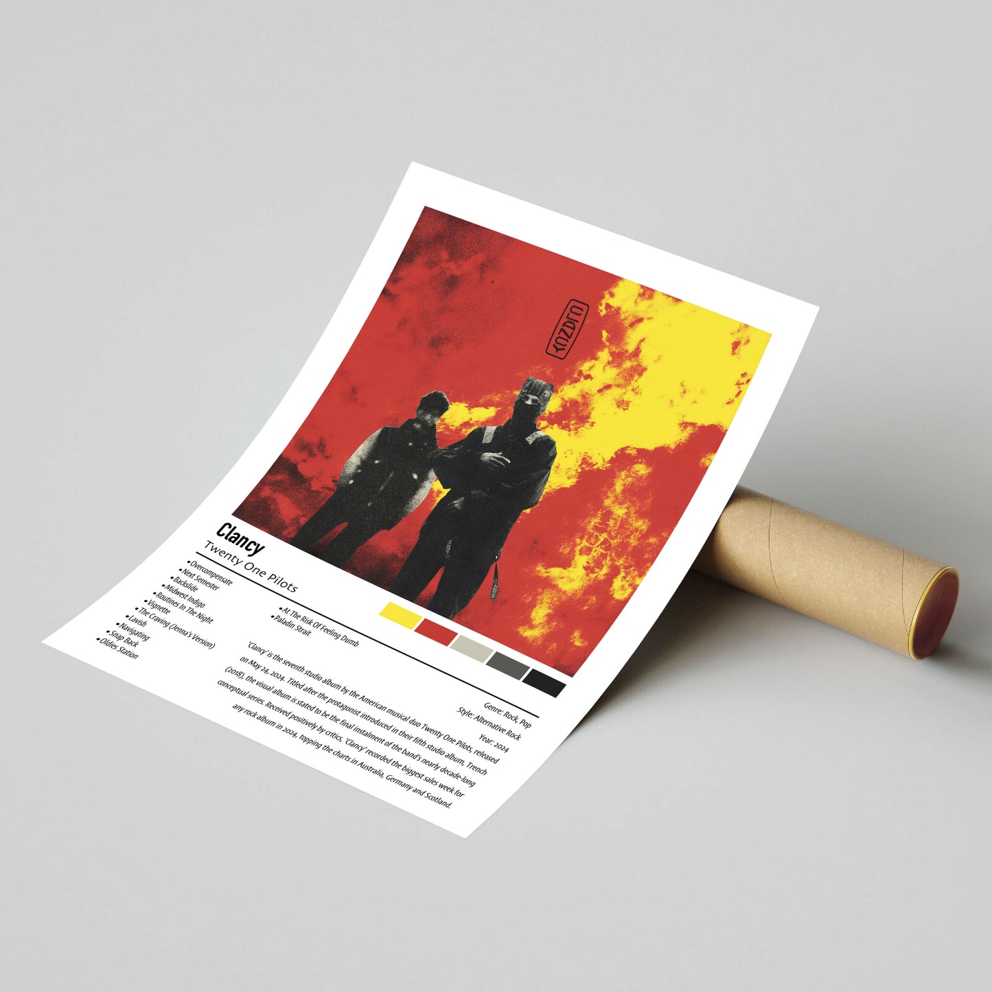 Twenty One Pilots | Clancy | Custom Album Cover Poster Print