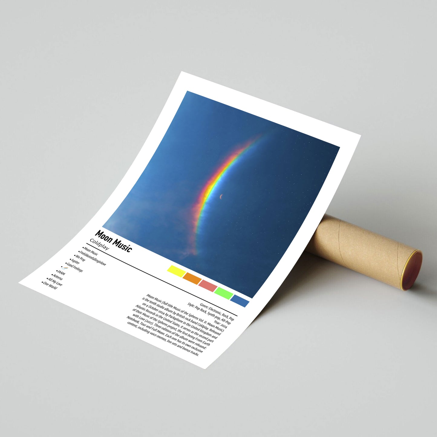 Coldplay | Moon Music | Custom Album Cover Poster Print