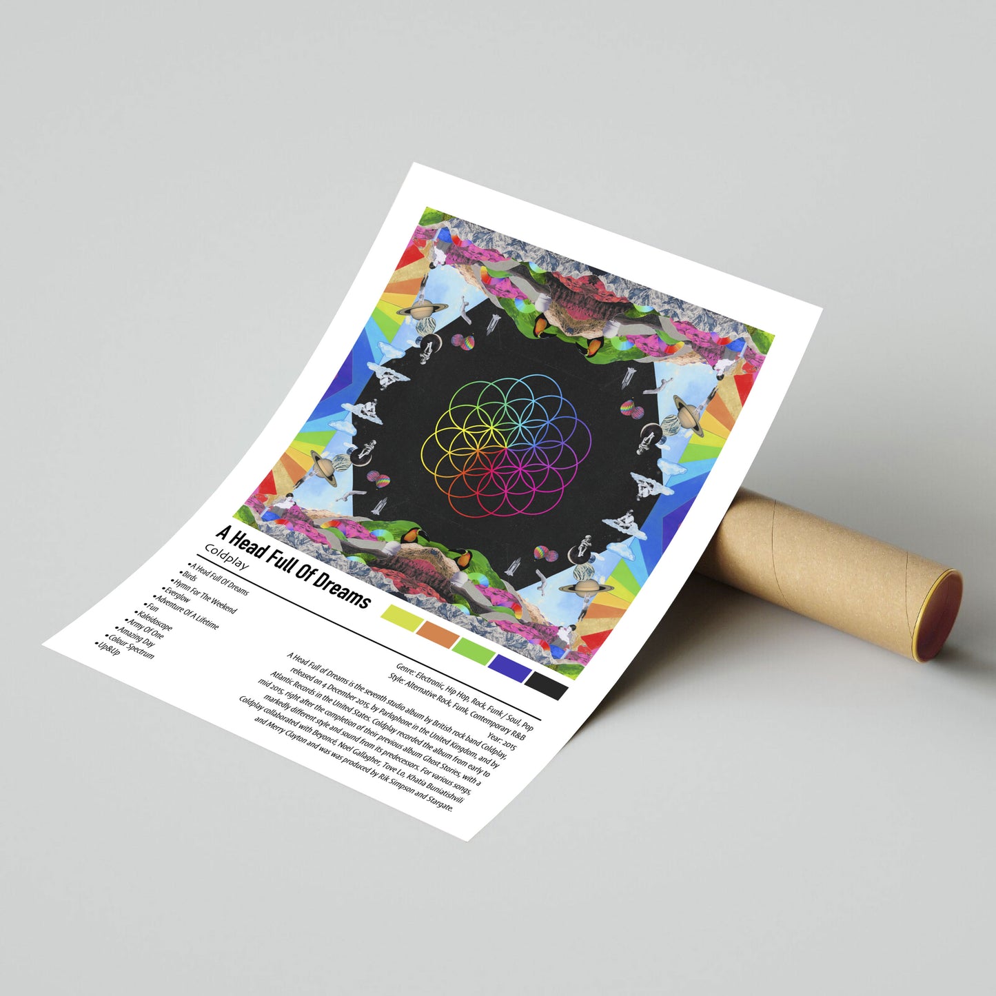 Coldplay | A Head Full Of Dreams | Custom Album Cover Poster Print